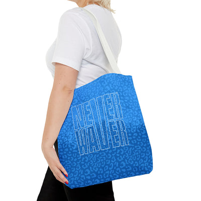 Never Waver Mamma Blue Leopard Tote Bag (AOP) - Never Waver