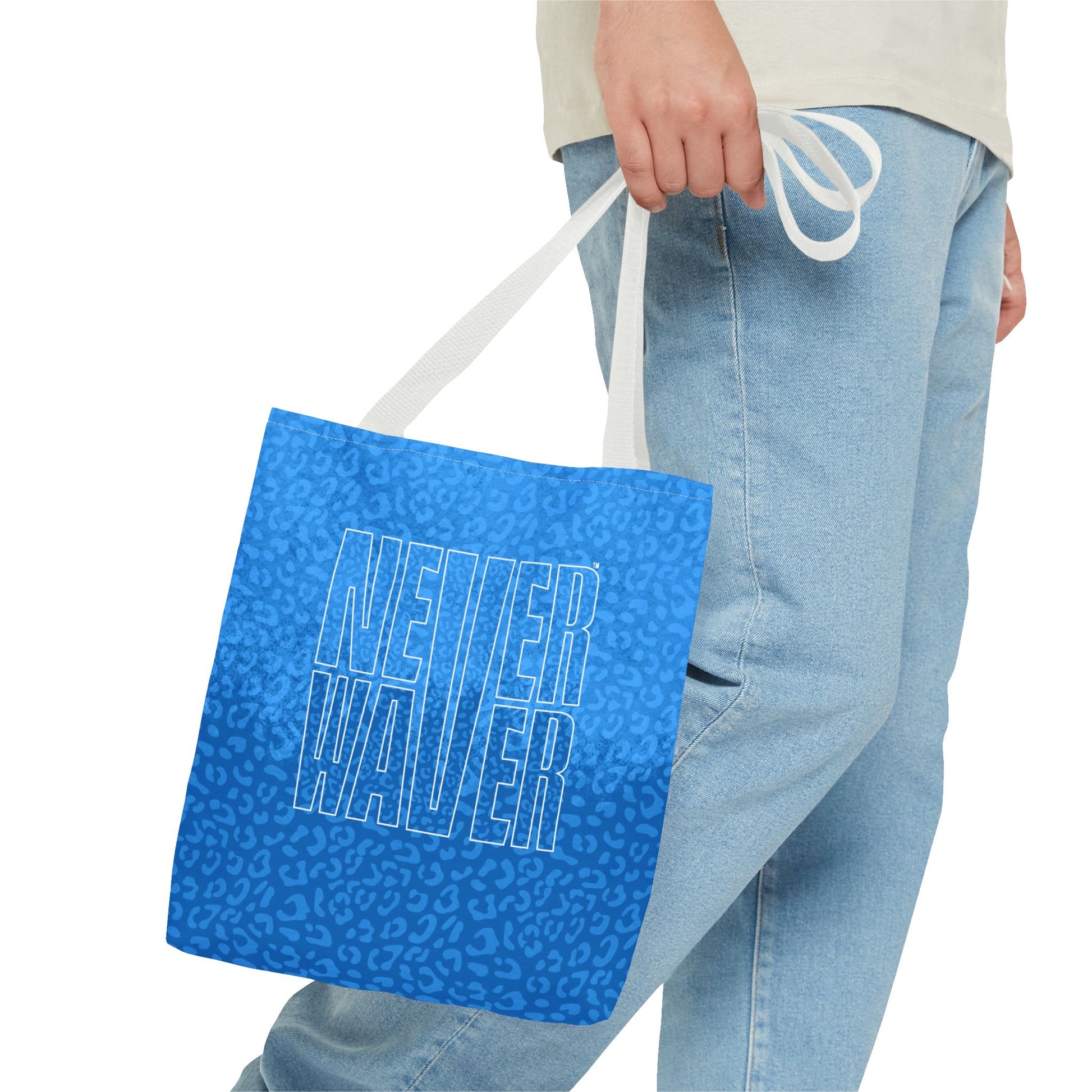 Never Waver Mamma Blue Leopard Tote Bag (AOP) - Never Waver