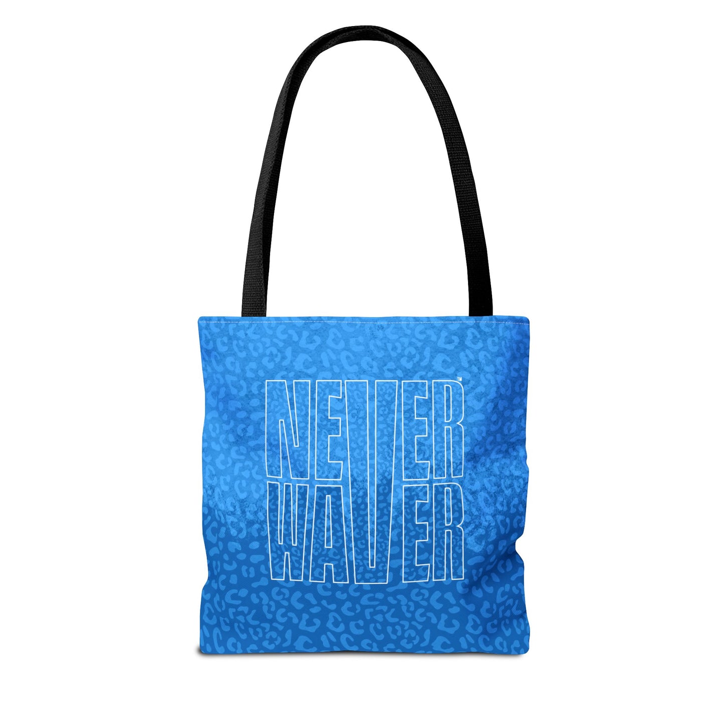 Never Waver Mamma Blue Leopard Tote Bag (AOP) - Never Waver