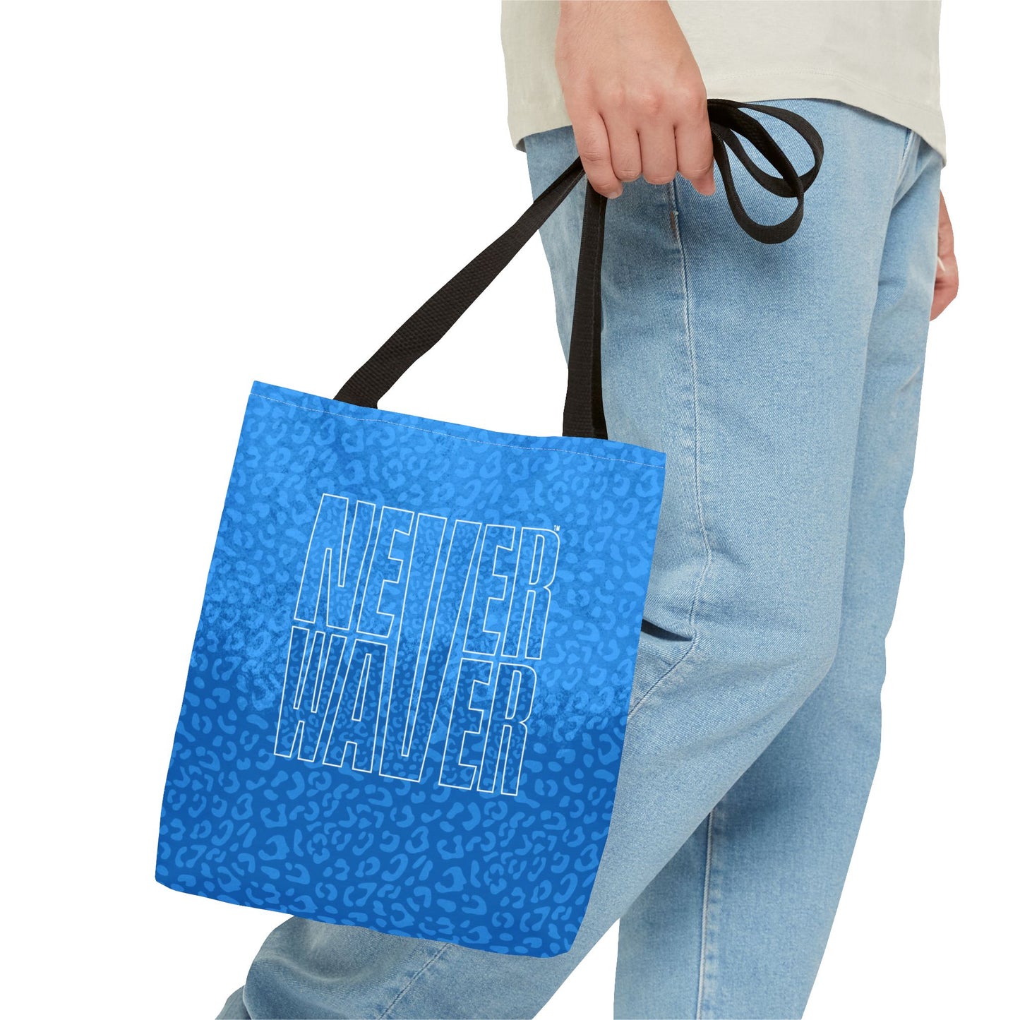 Never Waver Mamma Blue Leopard Tote Bag (AOP) - Never Waver