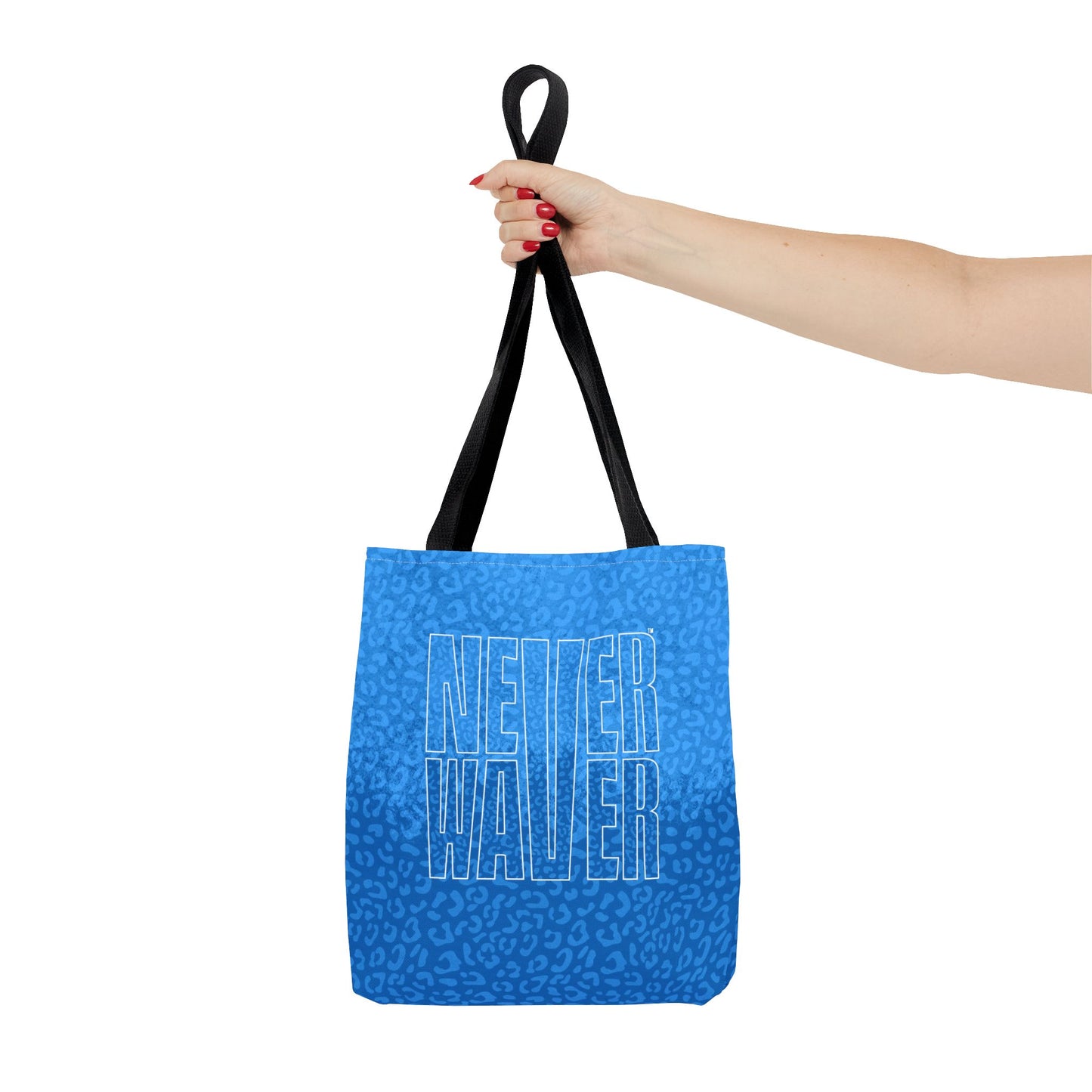 Never Waver Mamma Blue Leopard Tote Bag (AOP) - Never Waver