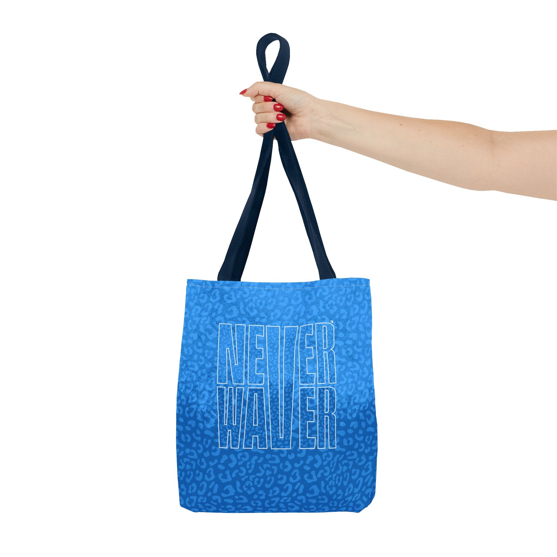 Never Waver Mamma Blue Leopard Tote Bag (AOP) - Never Waver