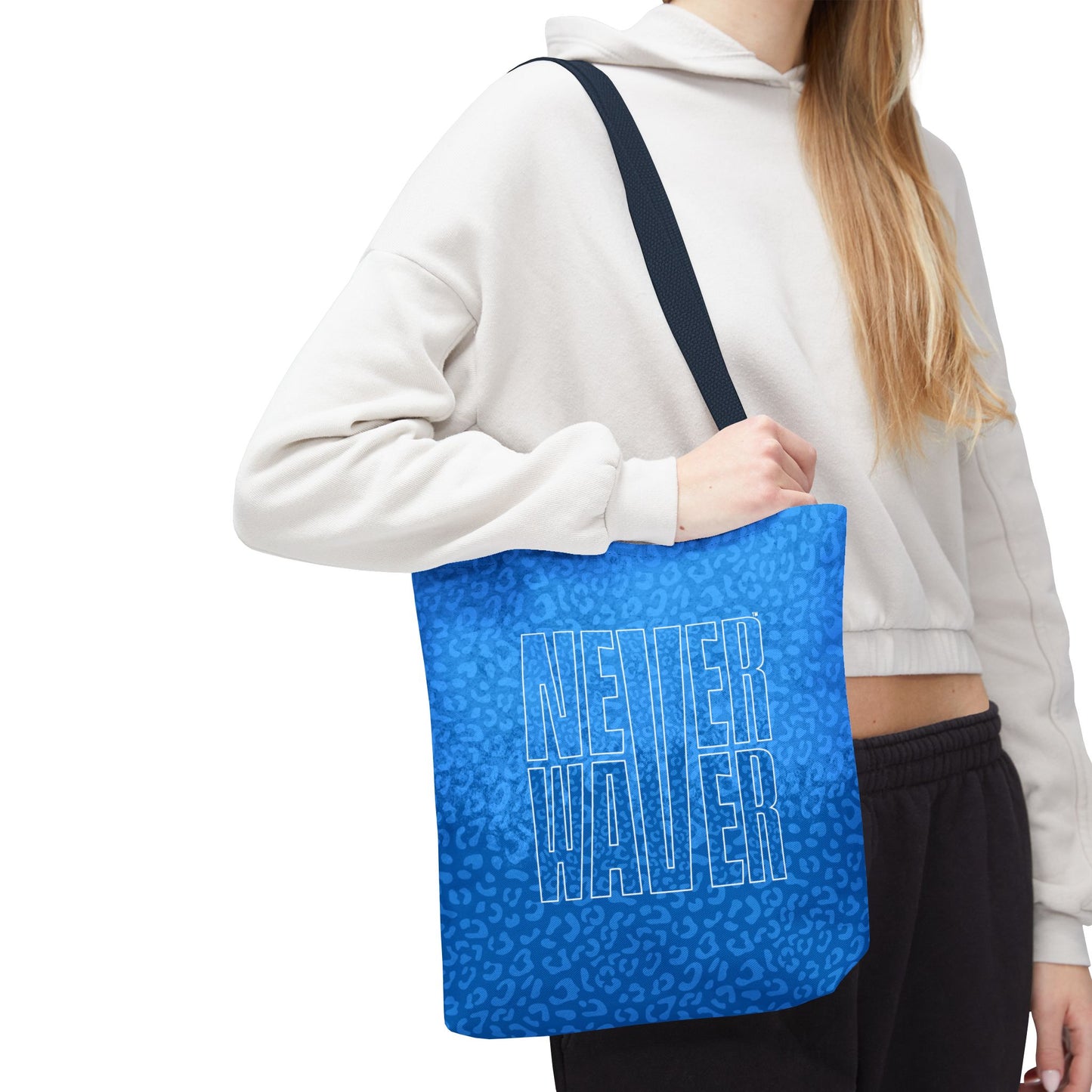 Never Waver Mamma Blue Leopard Tote Bag (AOP) - Never Waver