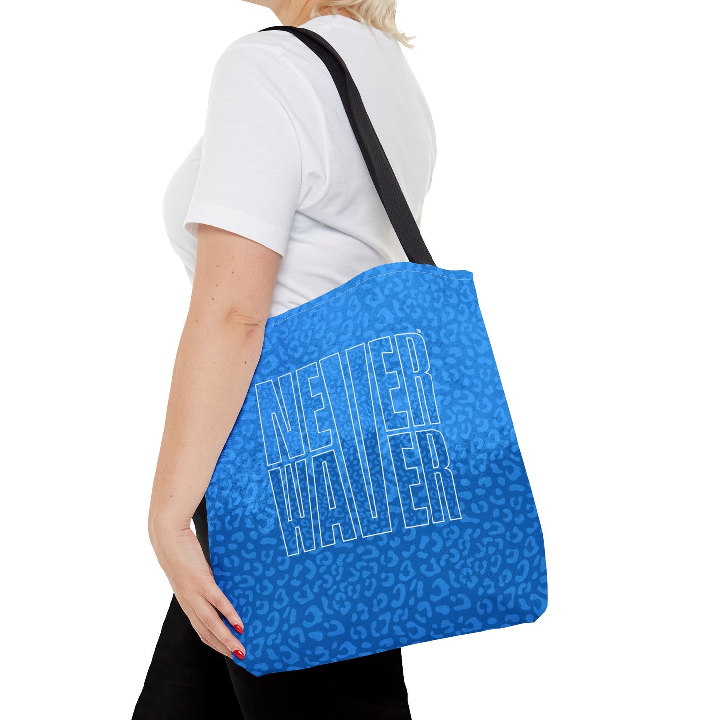 Never Waver Mamma Blue Leopard Tote Bag (AOP) - Never Waver