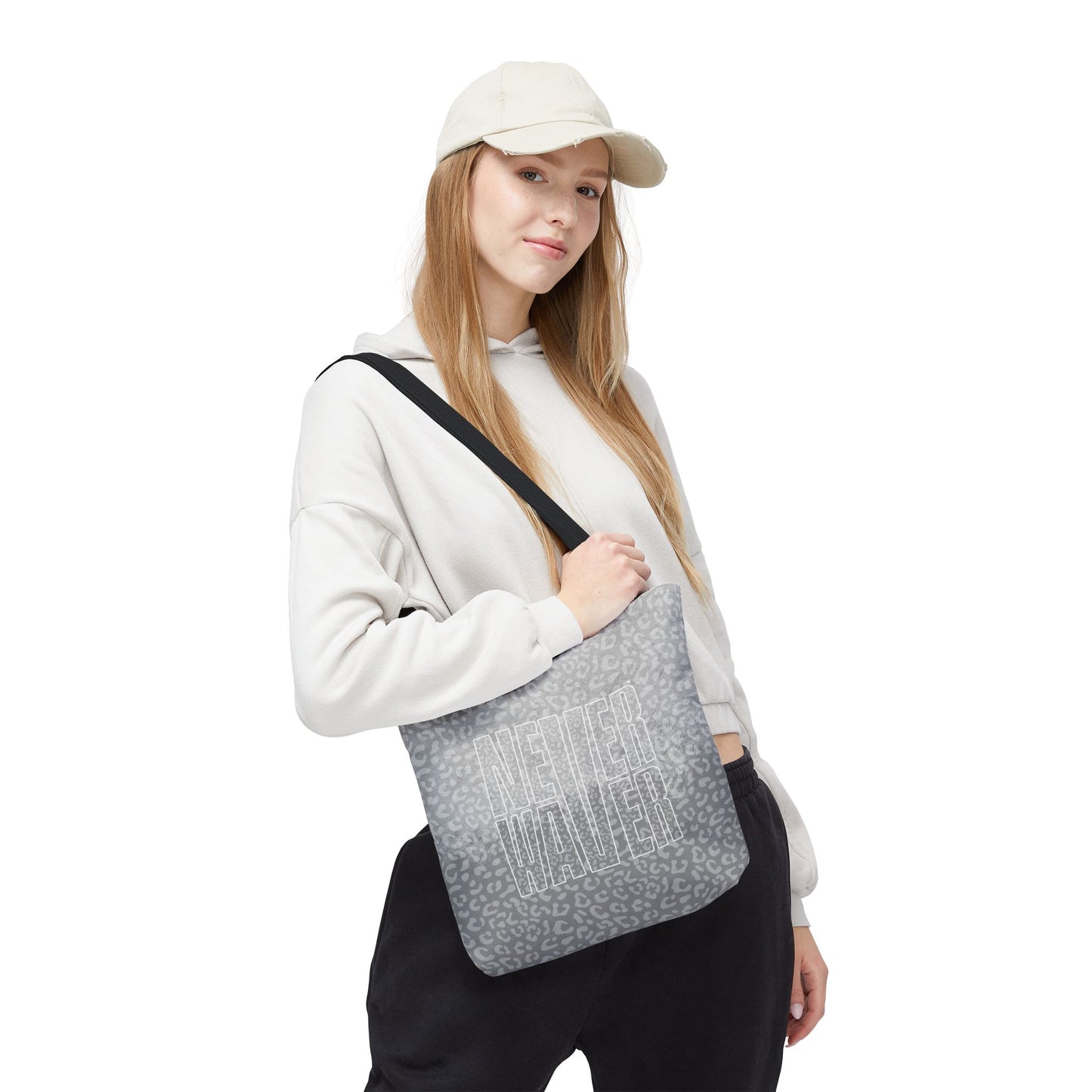 Never Waver Mamma Gray Leopard Tote Bag (AOP) - Never Waver