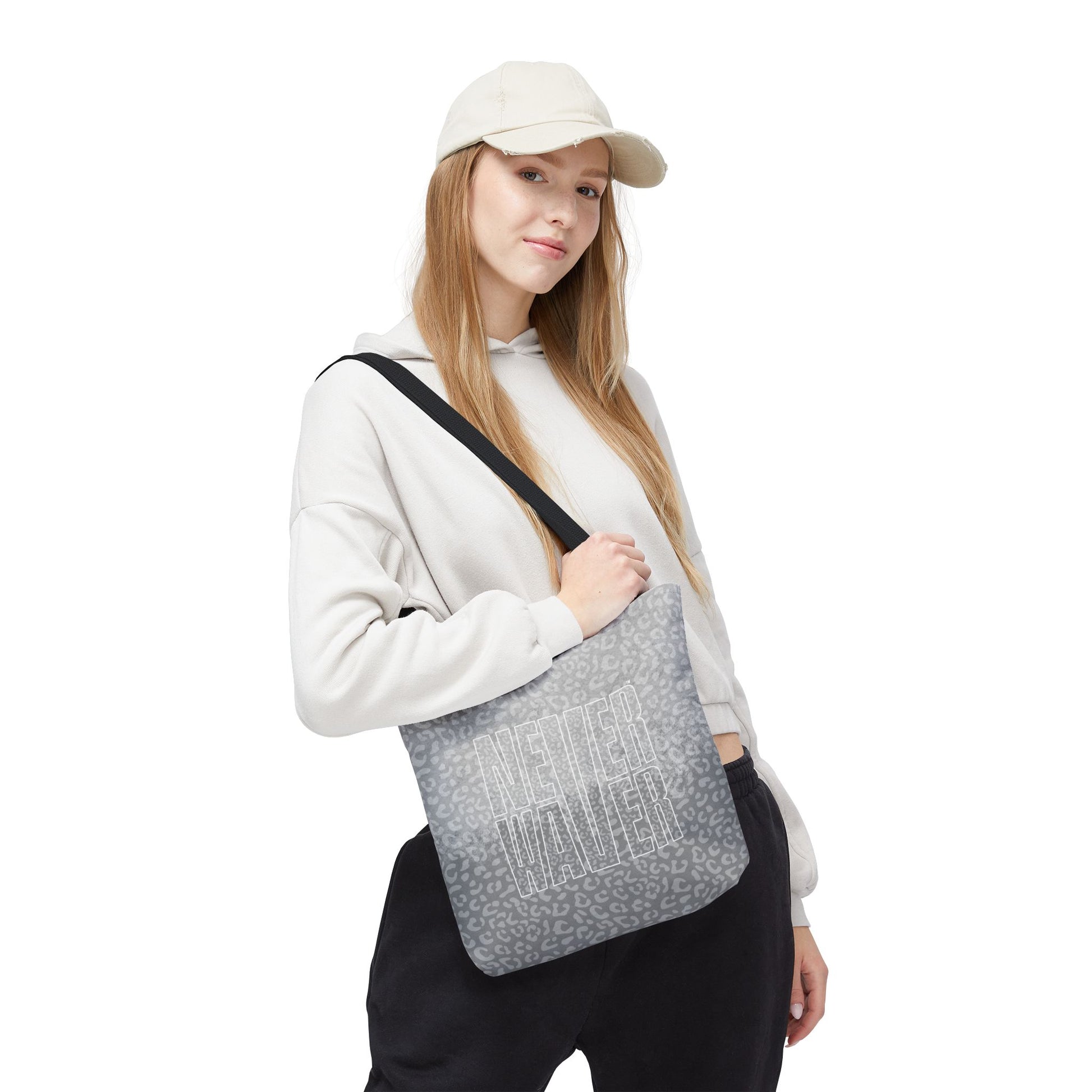 Never Waver Mamma Gray Leopard Tote Bag (AOP) - Never Waver