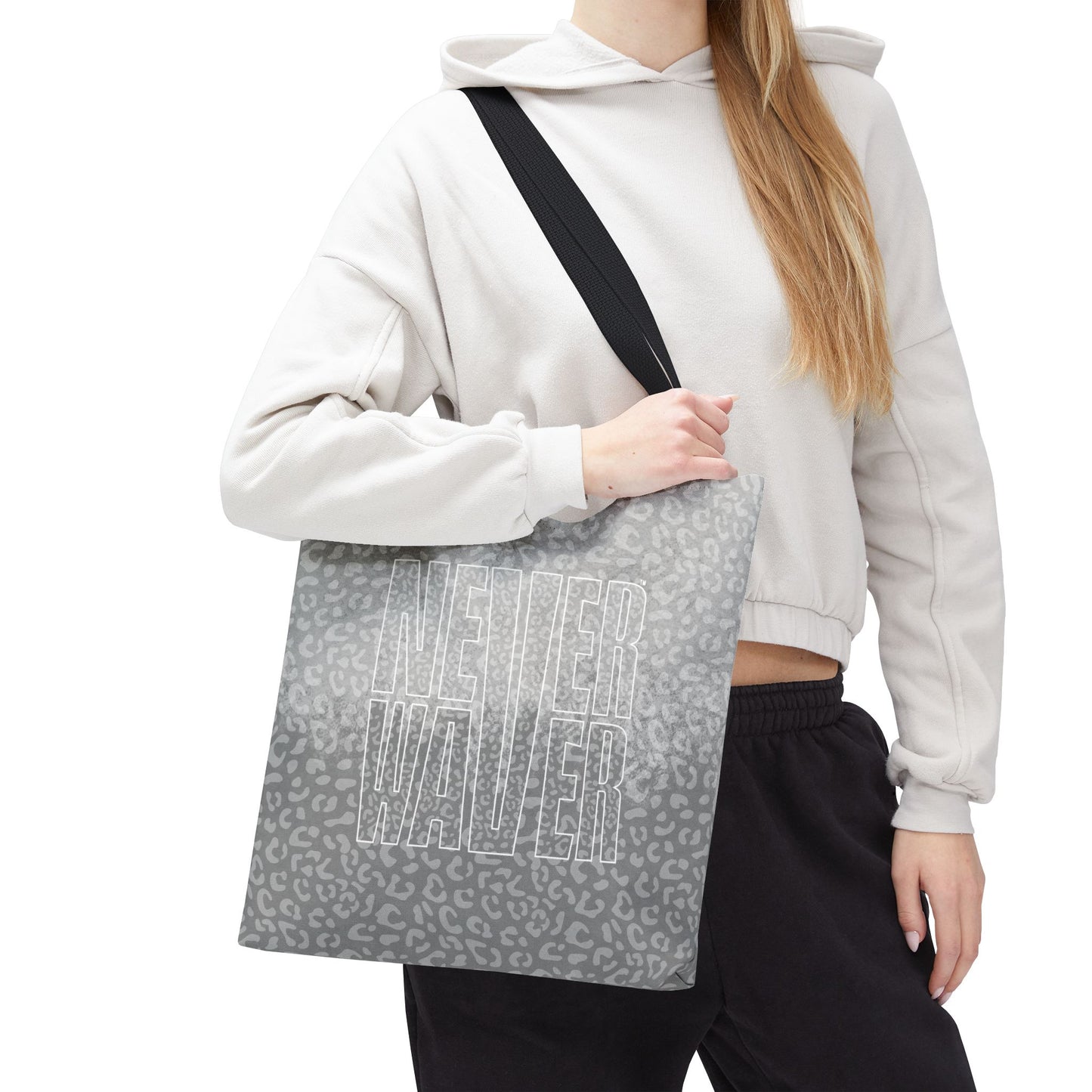 Never Waver Mamma Gray Leopard Tote Bag (AOP) - Never Waver