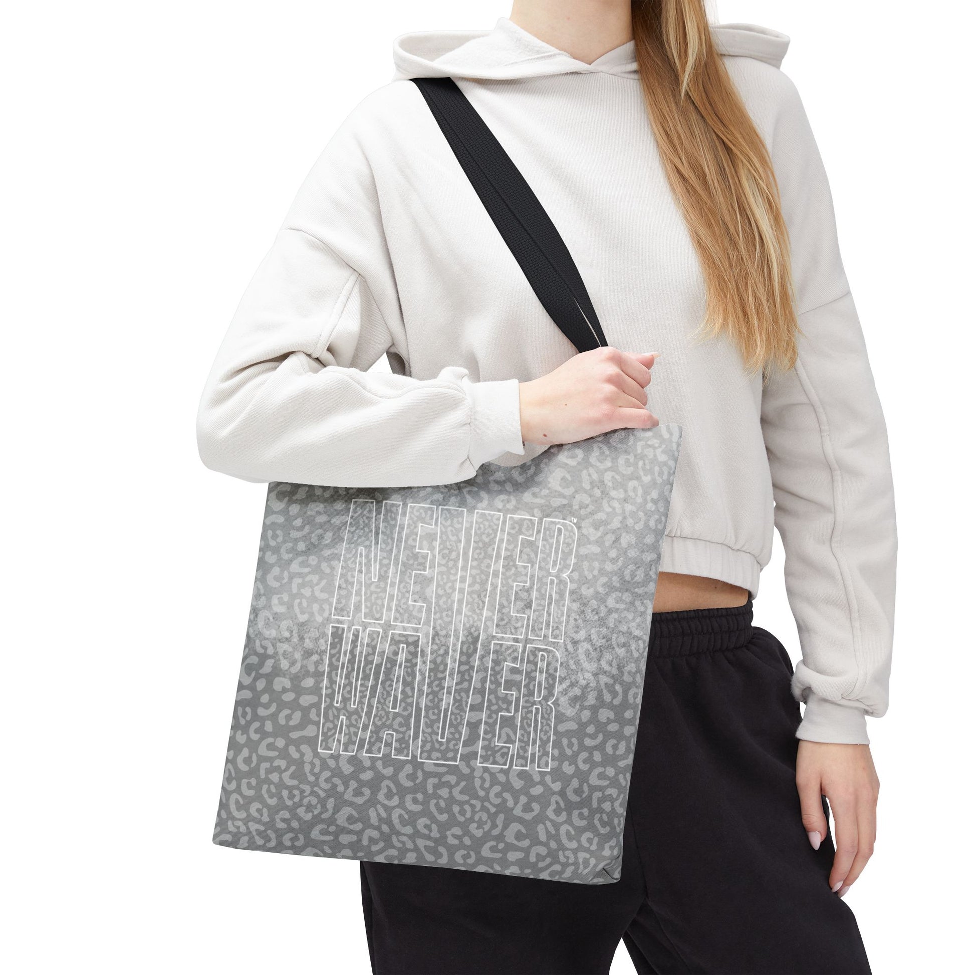 Never Waver Mamma Gray Leopard Tote Bag (AOP) - Never Waver