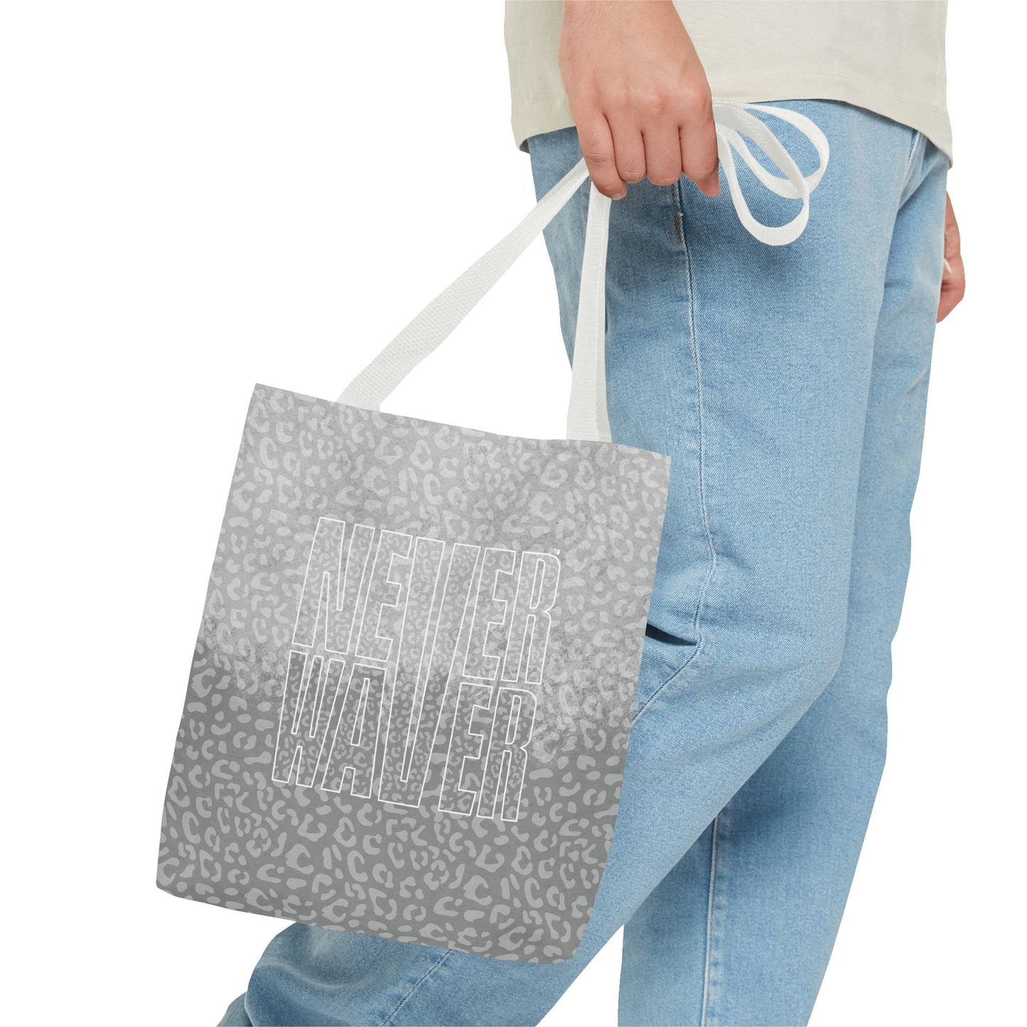 Never Waver Mamma Gray Leopard Tote Bag (AOP) - Never Waver