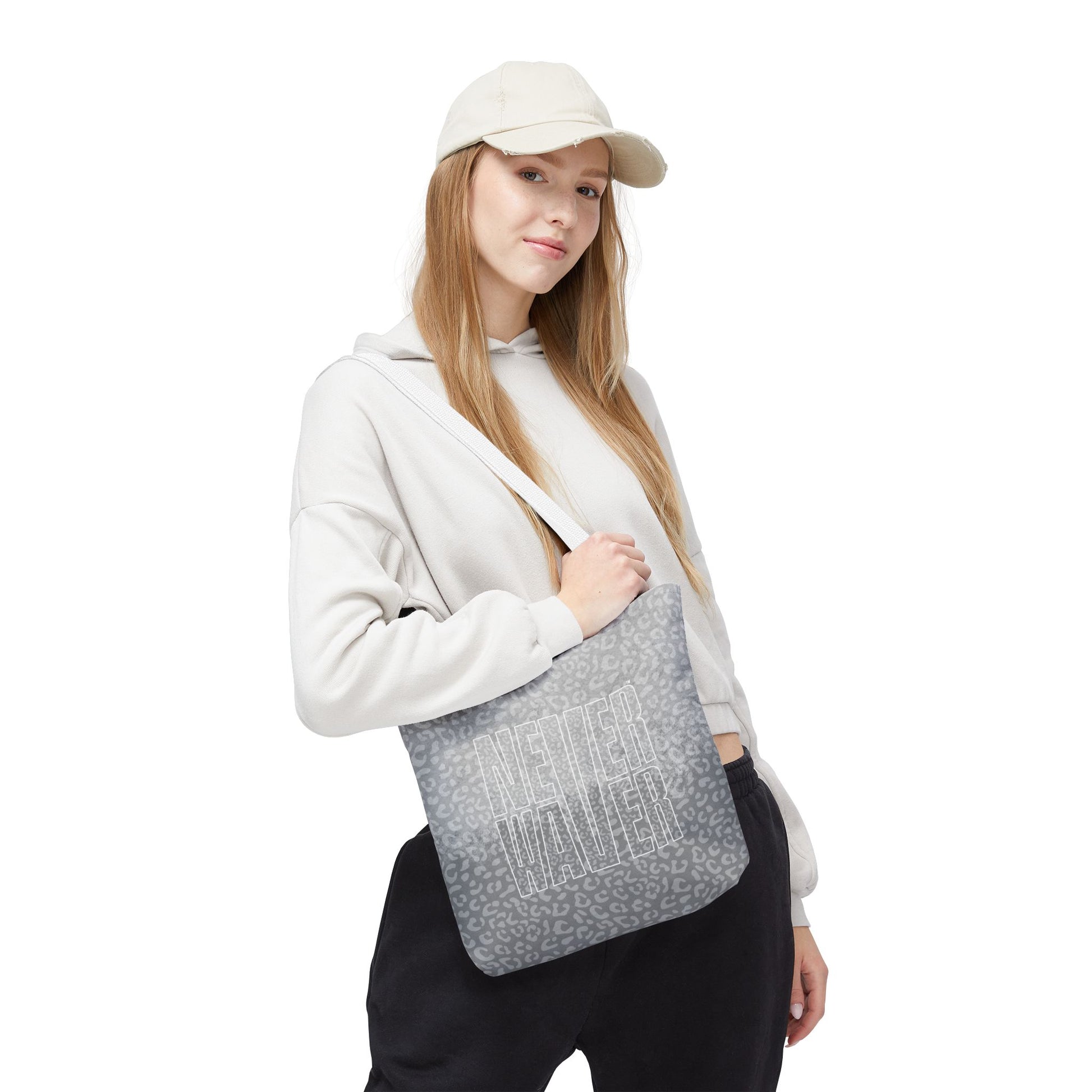 Never Waver Mamma Gray Leopard Tote Bag (AOP) - Never Waver
