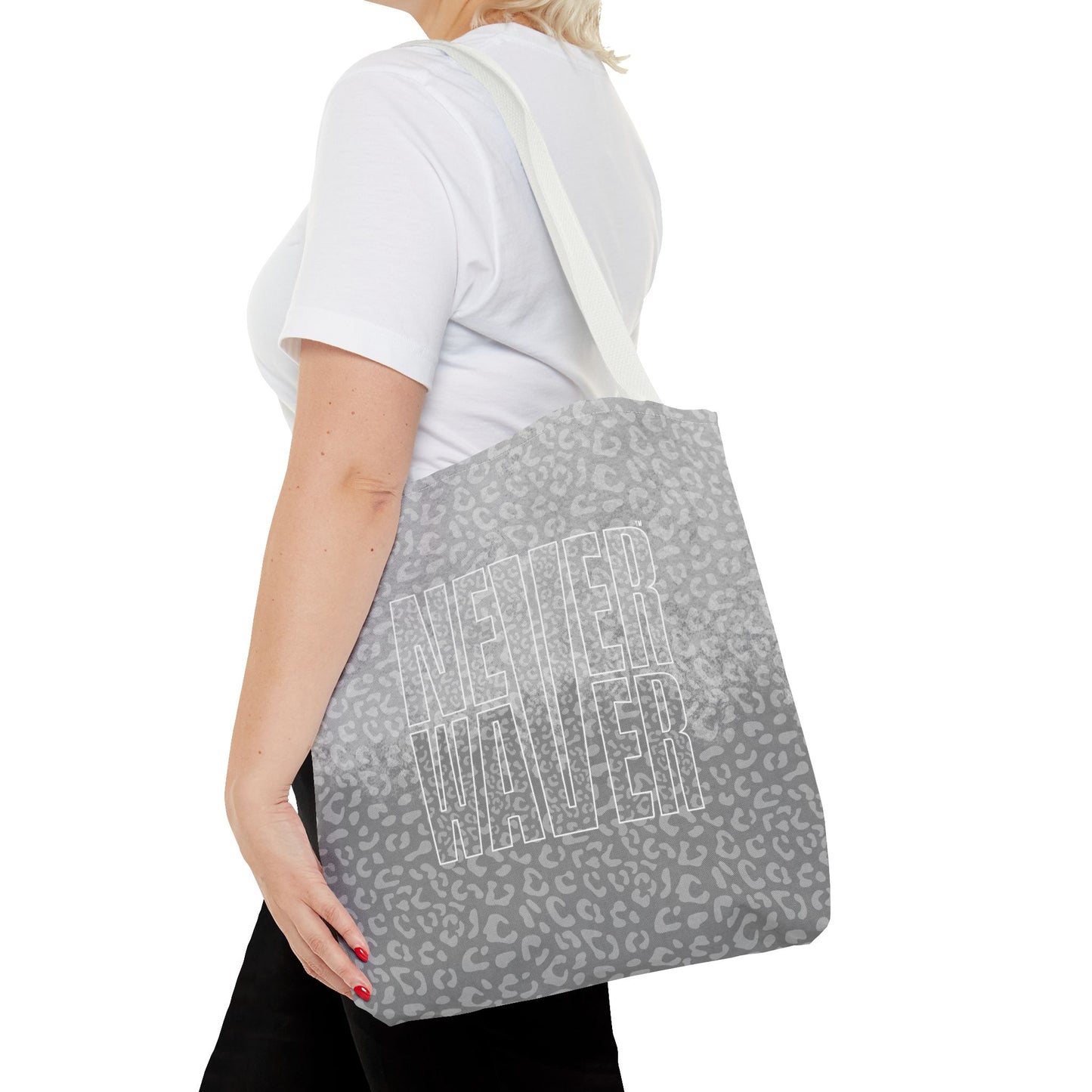 Never Waver Mamma Gray Leopard Tote Bag (AOP) - Never Waver
