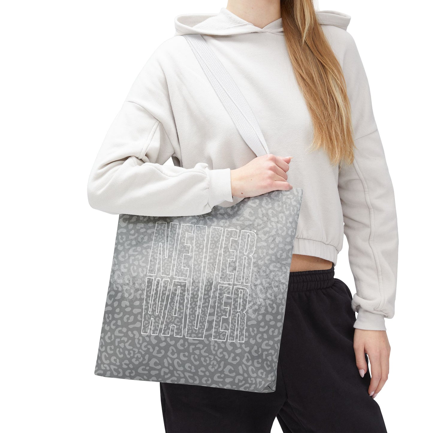 Never Waver Mamma Gray Leopard Tote Bag (AOP) - Never Waver