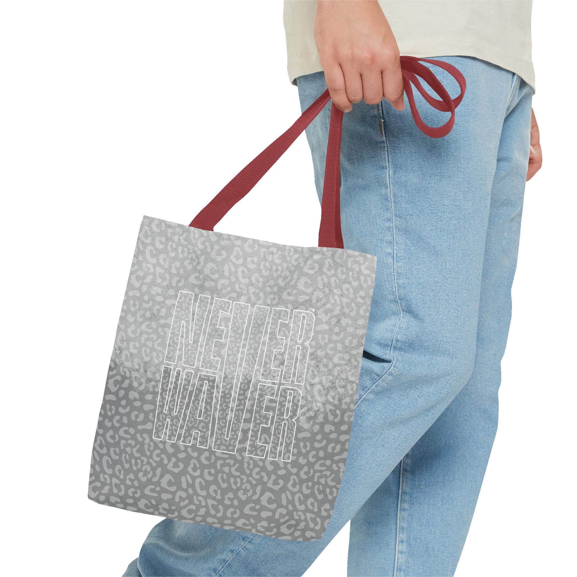 Never Waver Mamma Gray Leopard Tote Bag (AOP) - Never Waver