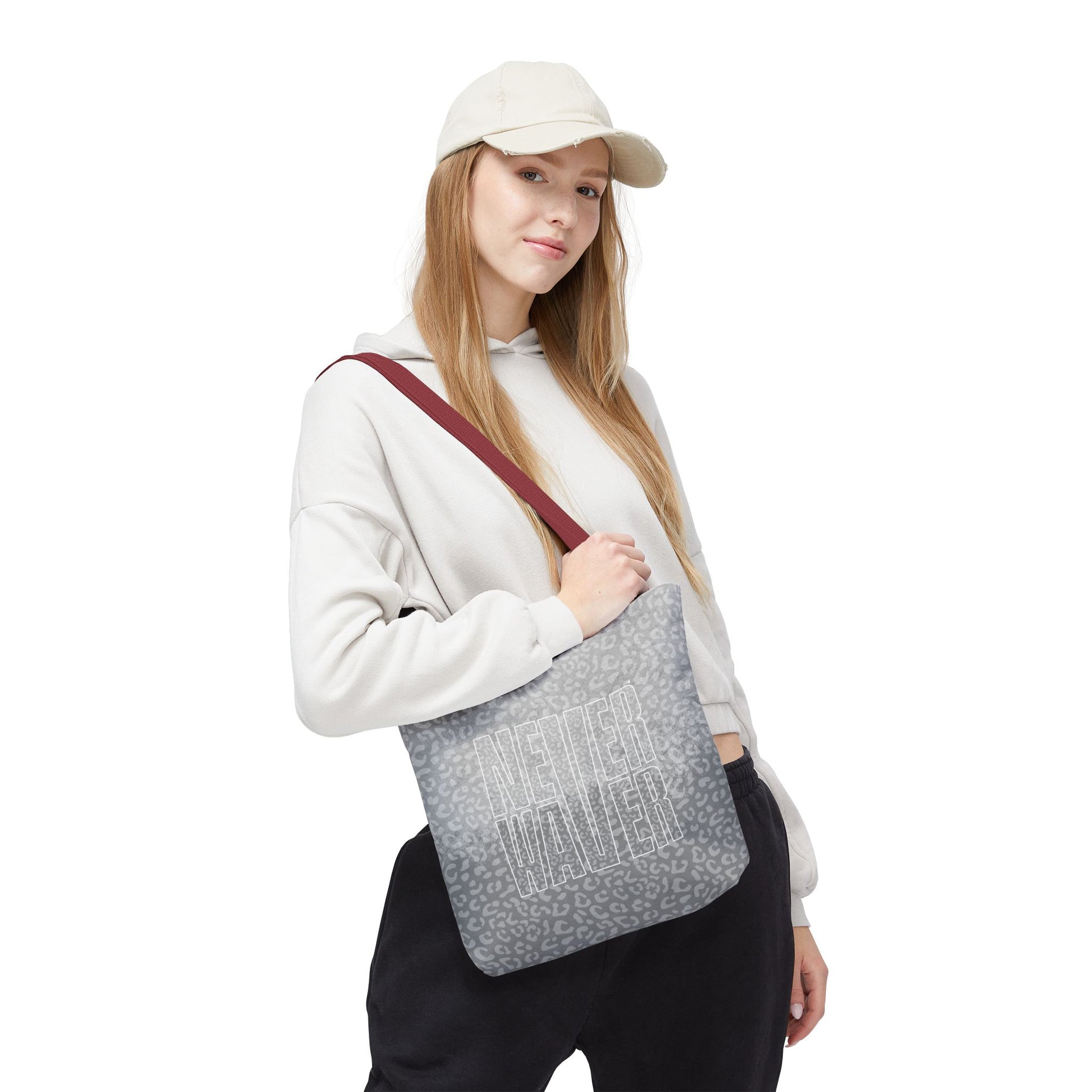 Never Waver Mamma Gray Leopard Tote Bag (AOP) - Never Waver