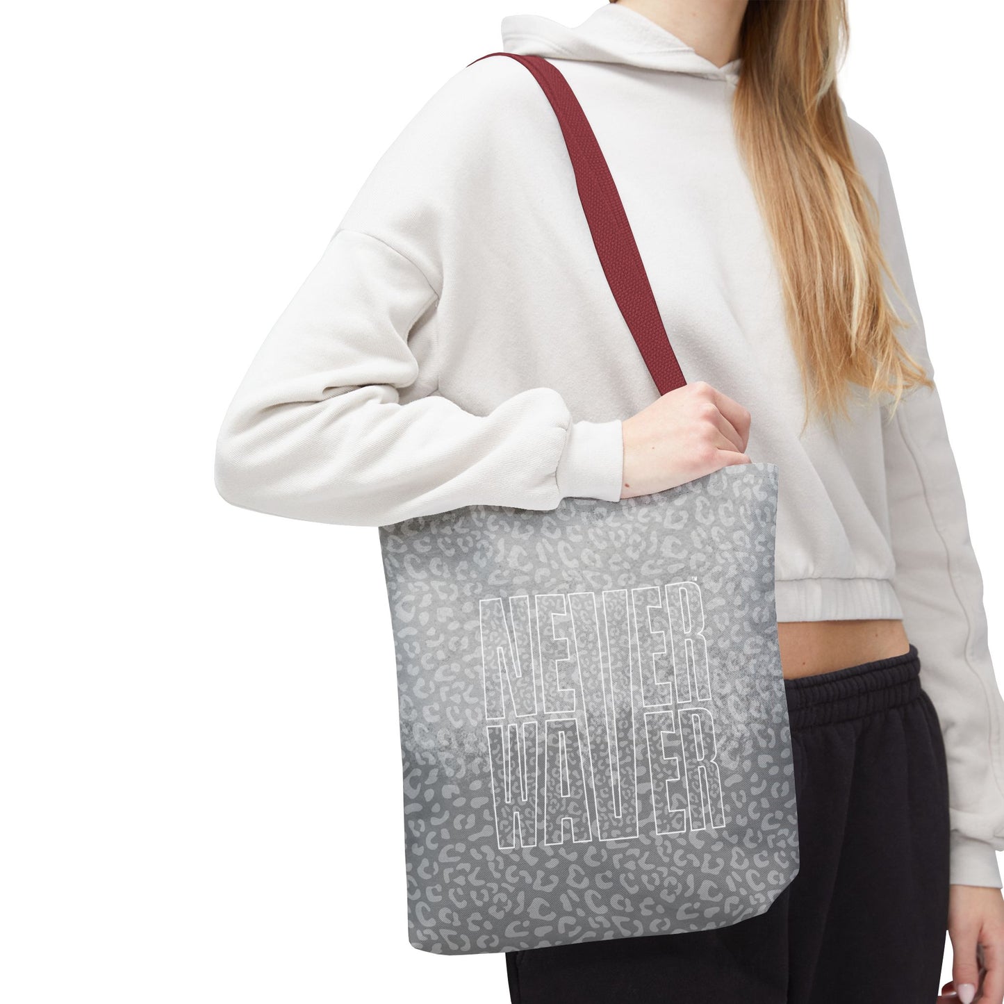 Never Waver Mamma Gray Leopard Tote Bag (AOP) - Never Waver