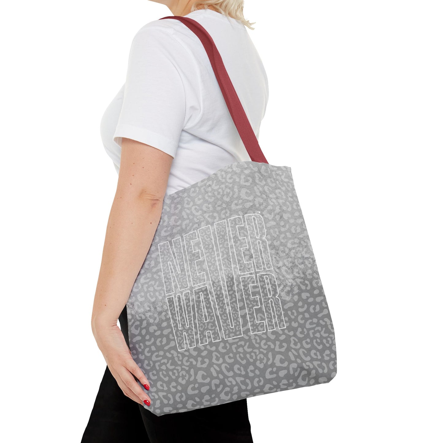 Never Waver Mamma Gray Leopard Tote Bag (AOP) - Never Waver