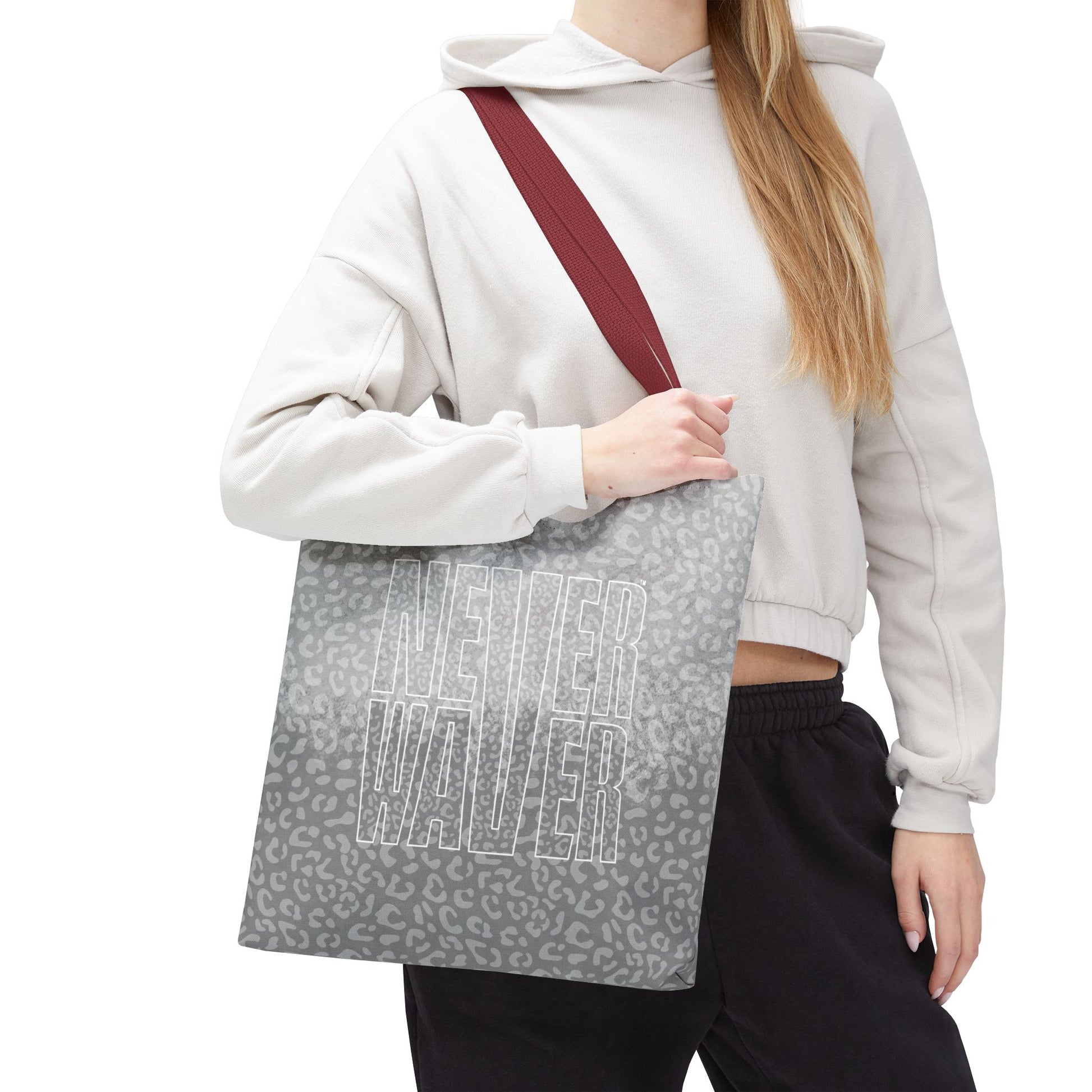 Never Waver Mamma Gray Leopard Tote Bag (AOP) - Never Waver
