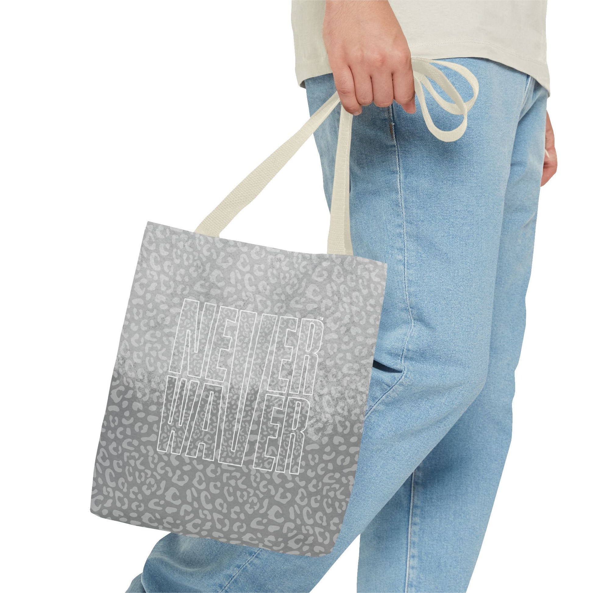 Never Waver Mamma Gray Leopard Tote Bag (AOP) - Never Waver