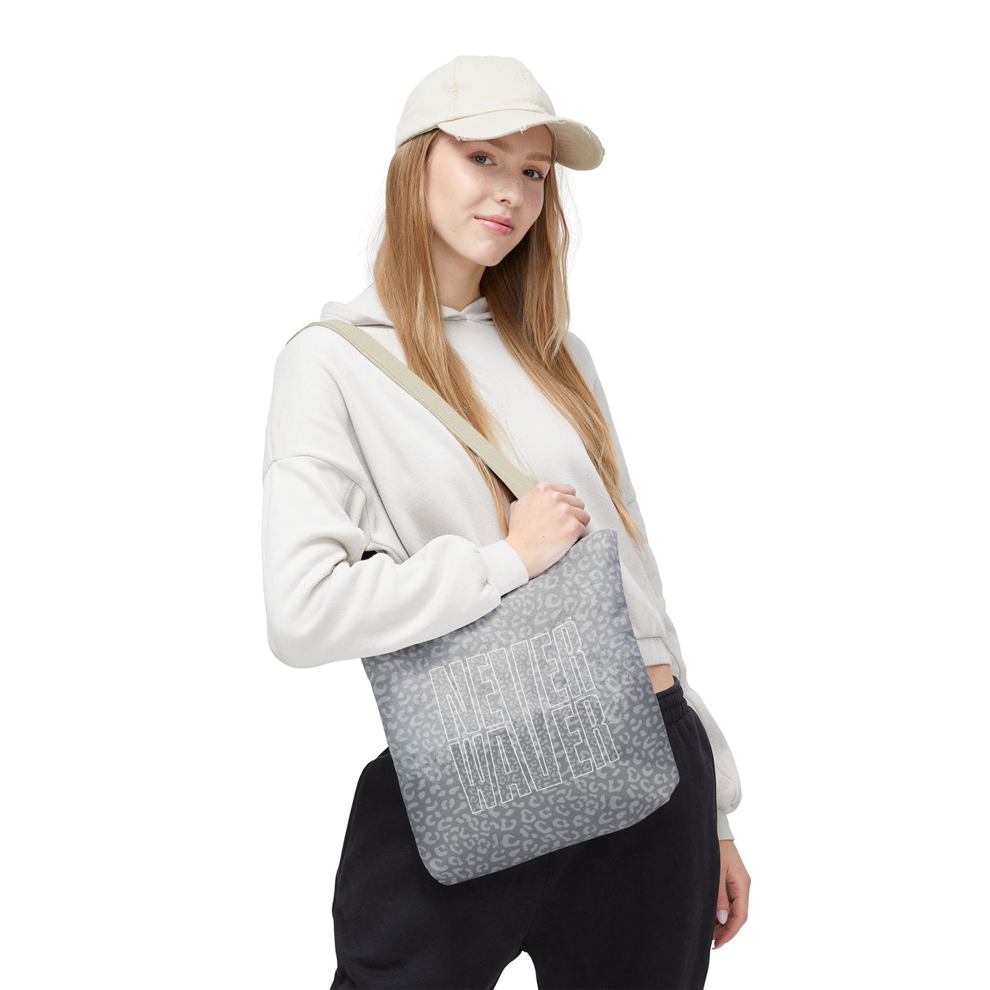 Never Waver Mamma Gray Leopard Tote Bag (AOP) - Never Waver