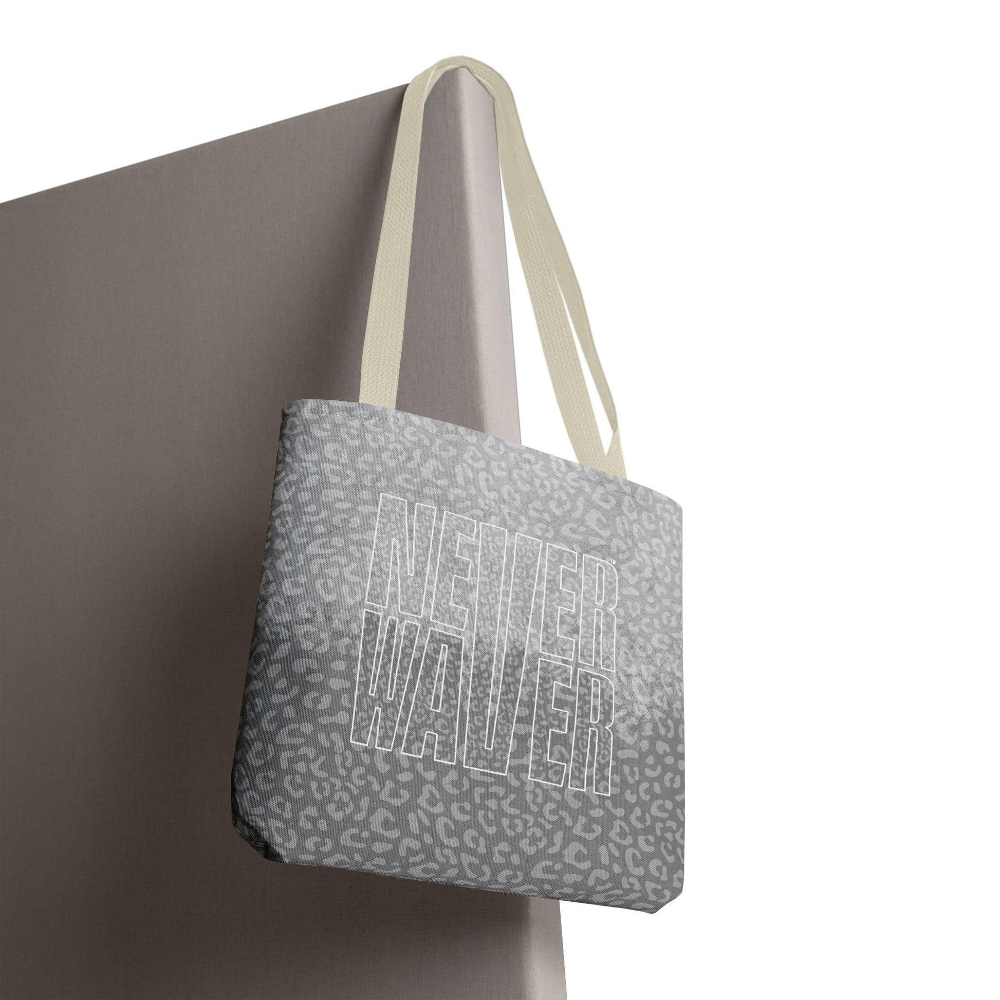 Never Waver Mamma Gray Leopard Tote Bag (AOP) - Never Waver