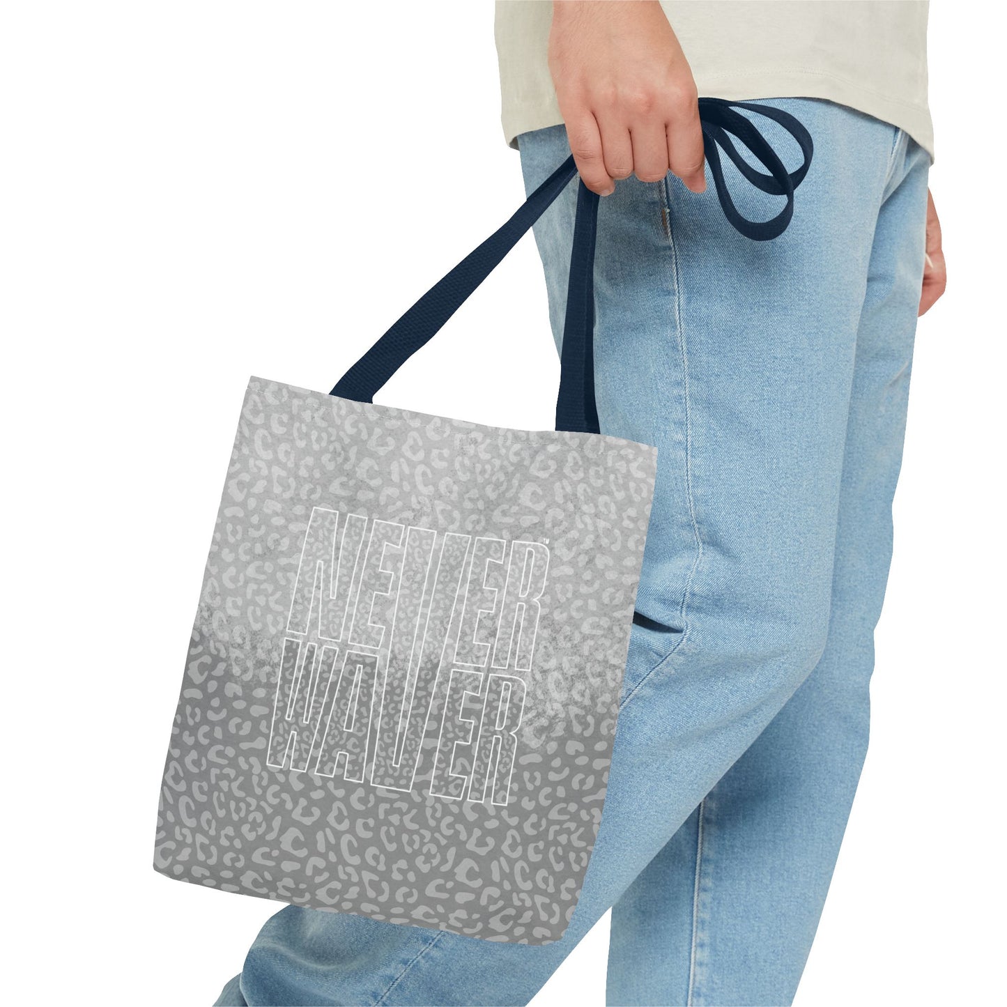 Never Waver Mamma Gray Leopard Tote Bag (AOP) - Never Waver