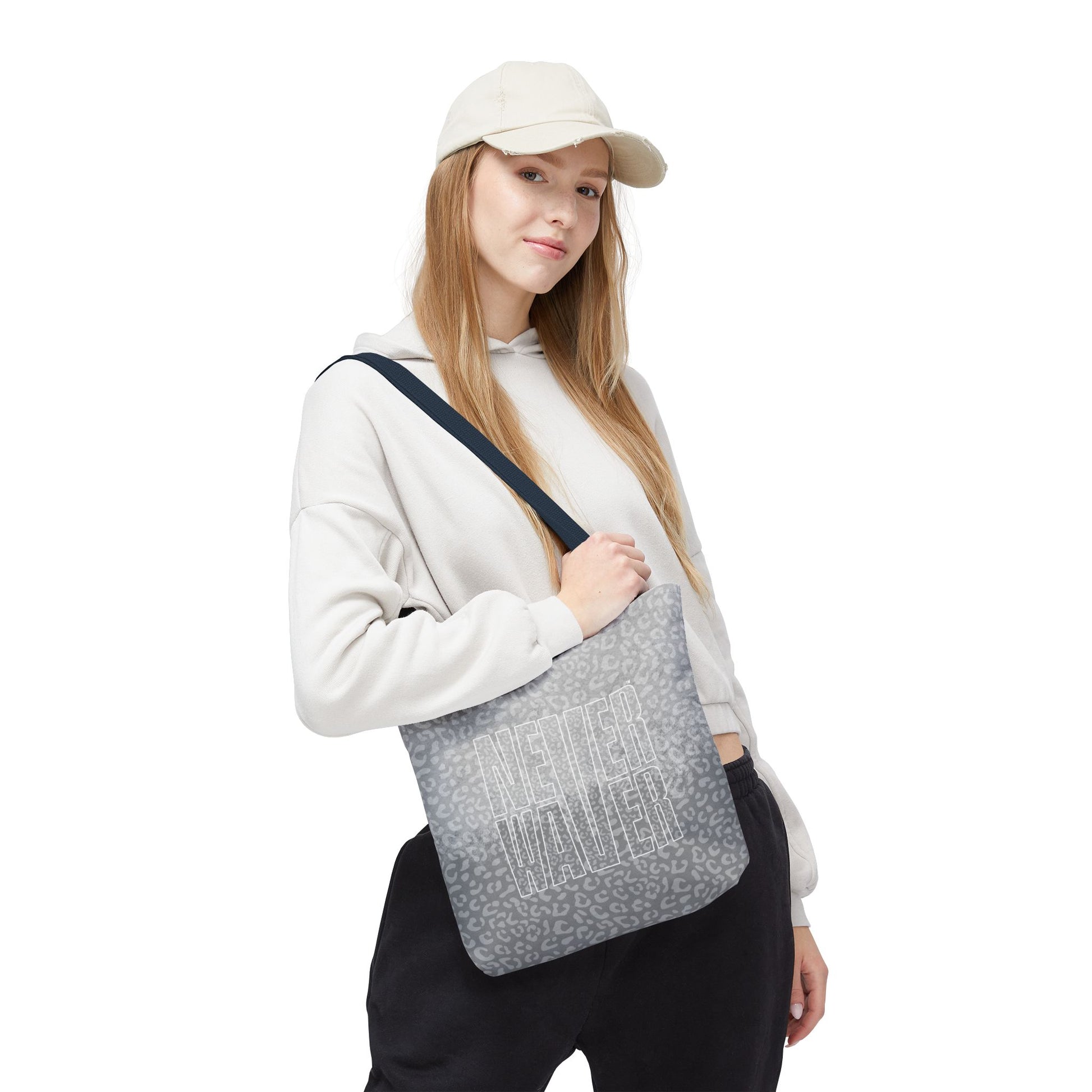 Never Waver Mamma Gray Leopard Tote Bag (AOP) - Never Waver
