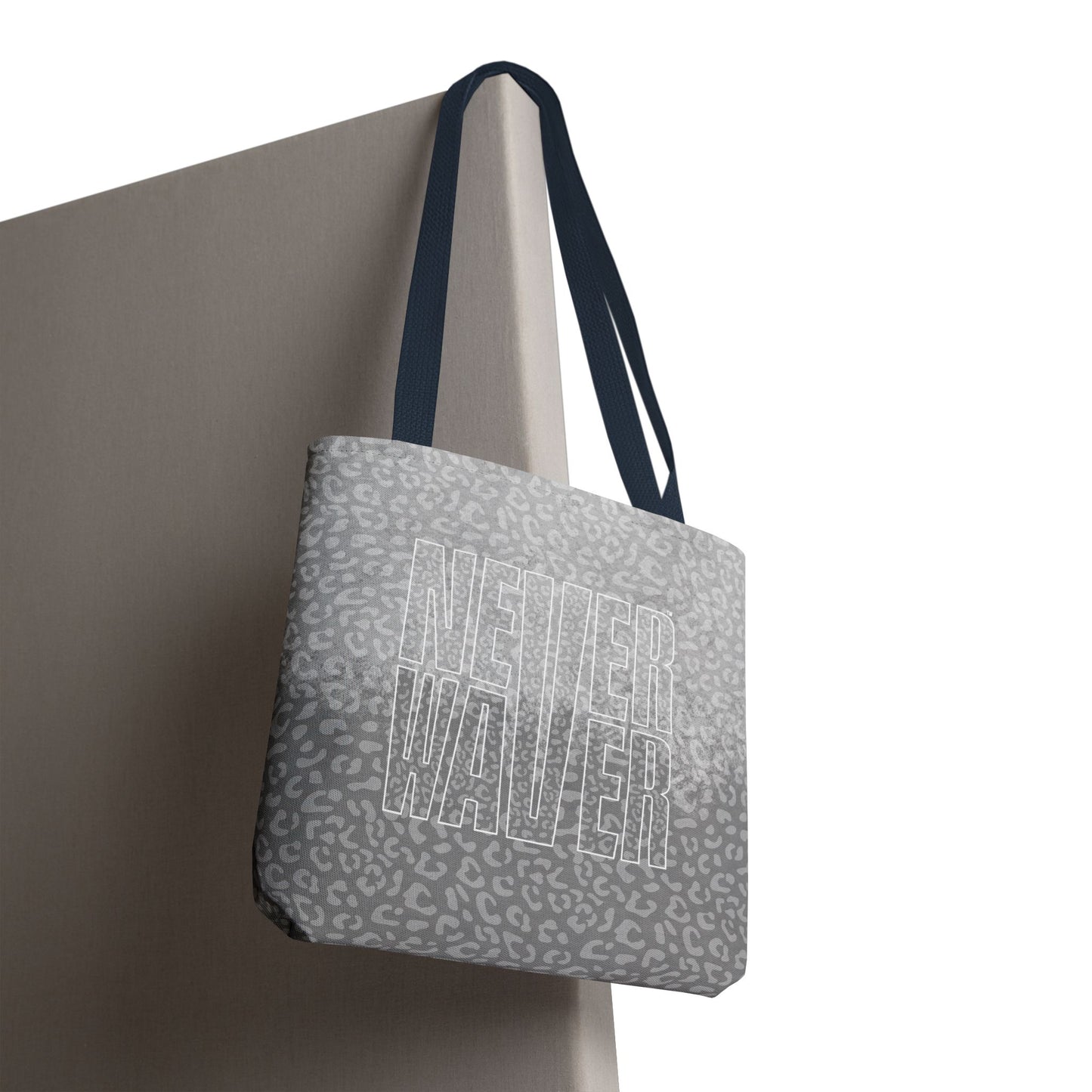 Never Waver Mamma Gray Leopard Tote Bag (AOP) - Never Waver