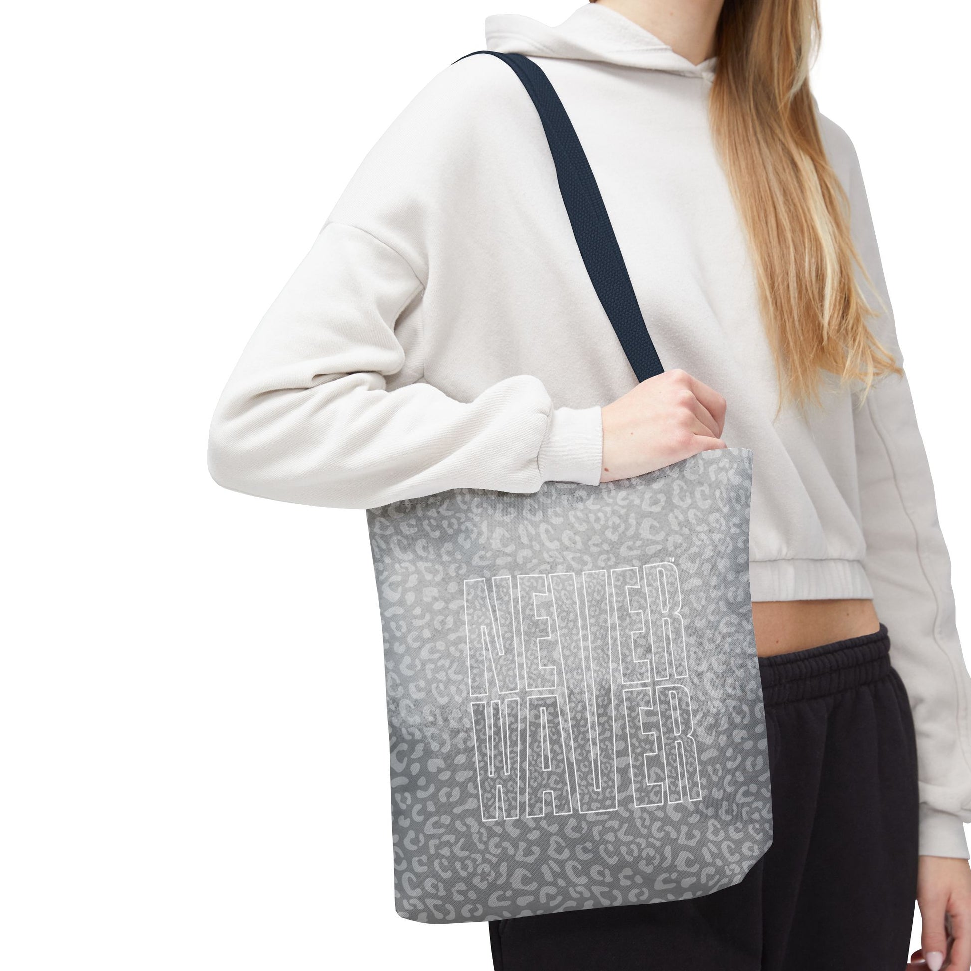 Never Waver Mamma Gray Leopard Tote Bag (AOP) - Never Waver