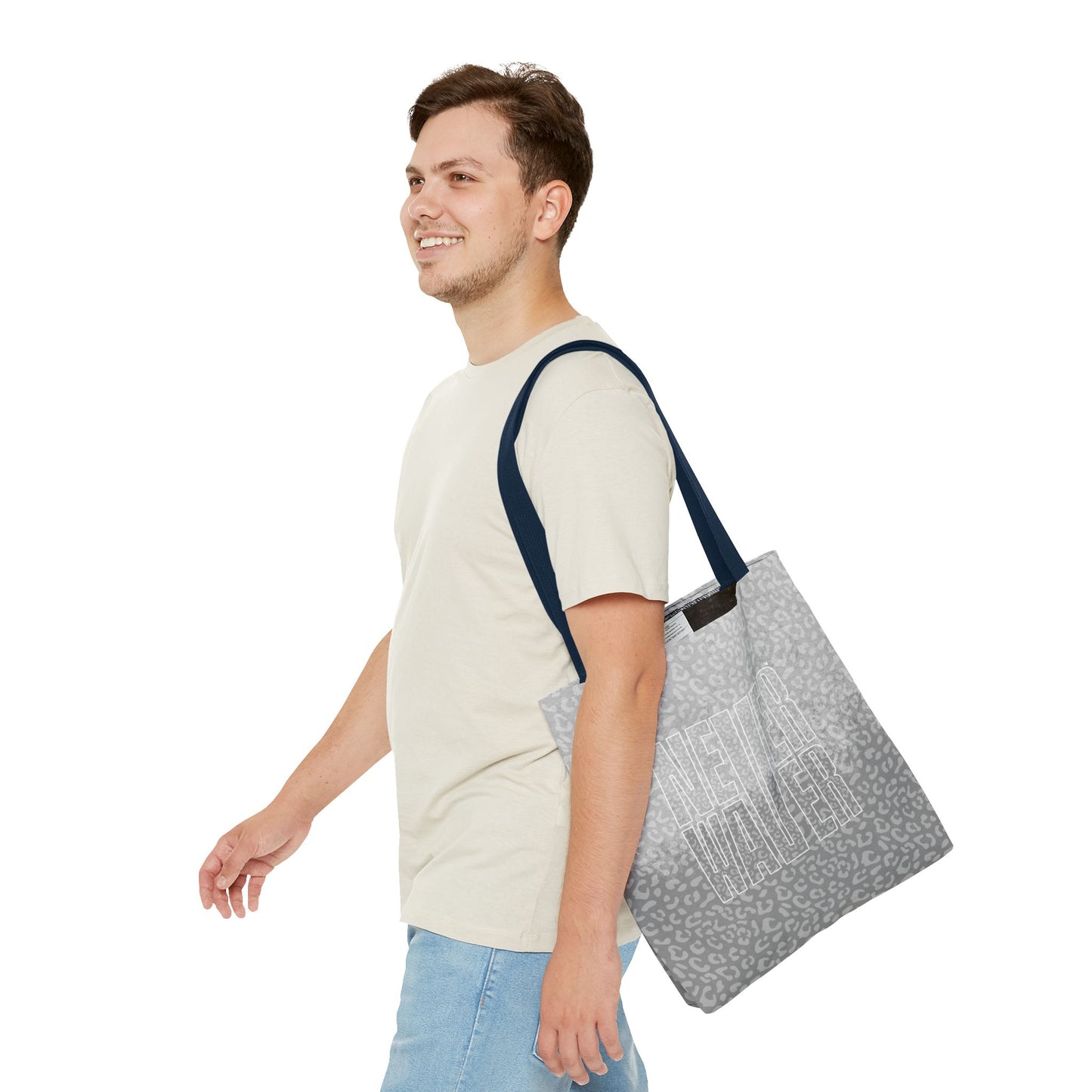 Never Waver Mamma Gray Leopard Tote Bag (AOP) - Never Waver