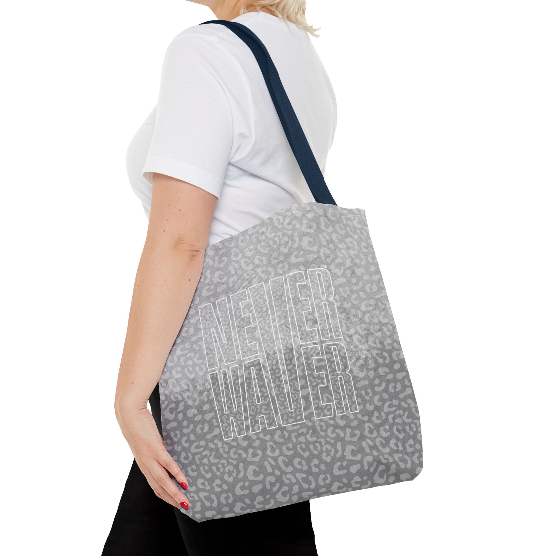 Never Waver Mamma Gray Leopard Tote Bag (AOP) - Never Waver