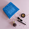 Never Waver Blue Leopard Cotton Cosmetic Bag - Never Waver