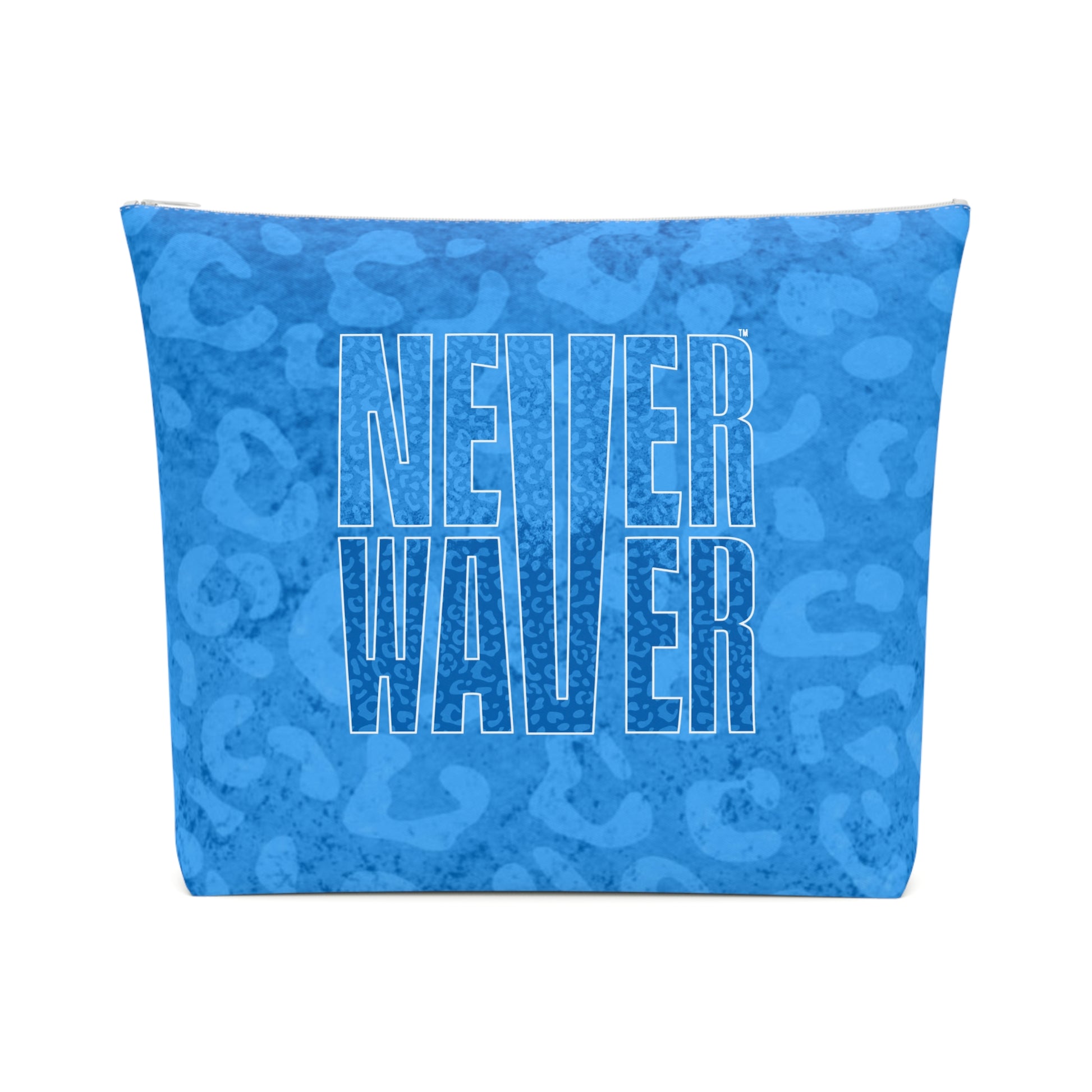 Never Waver Blue Leopard Cotton Cosmetic Bag - Never Waver