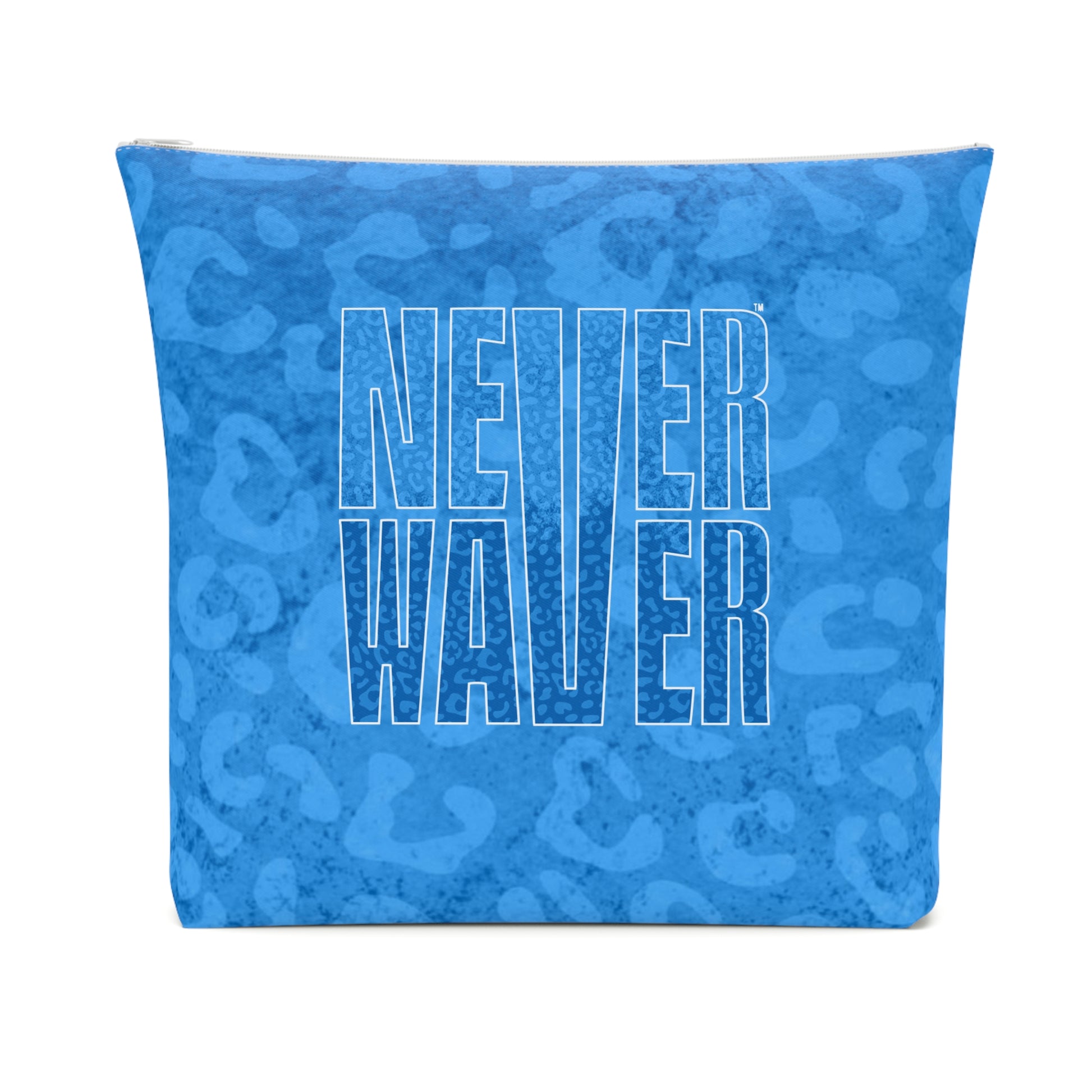 Never Waver Blue Leopard Cotton Cosmetic Bag - Never Waver