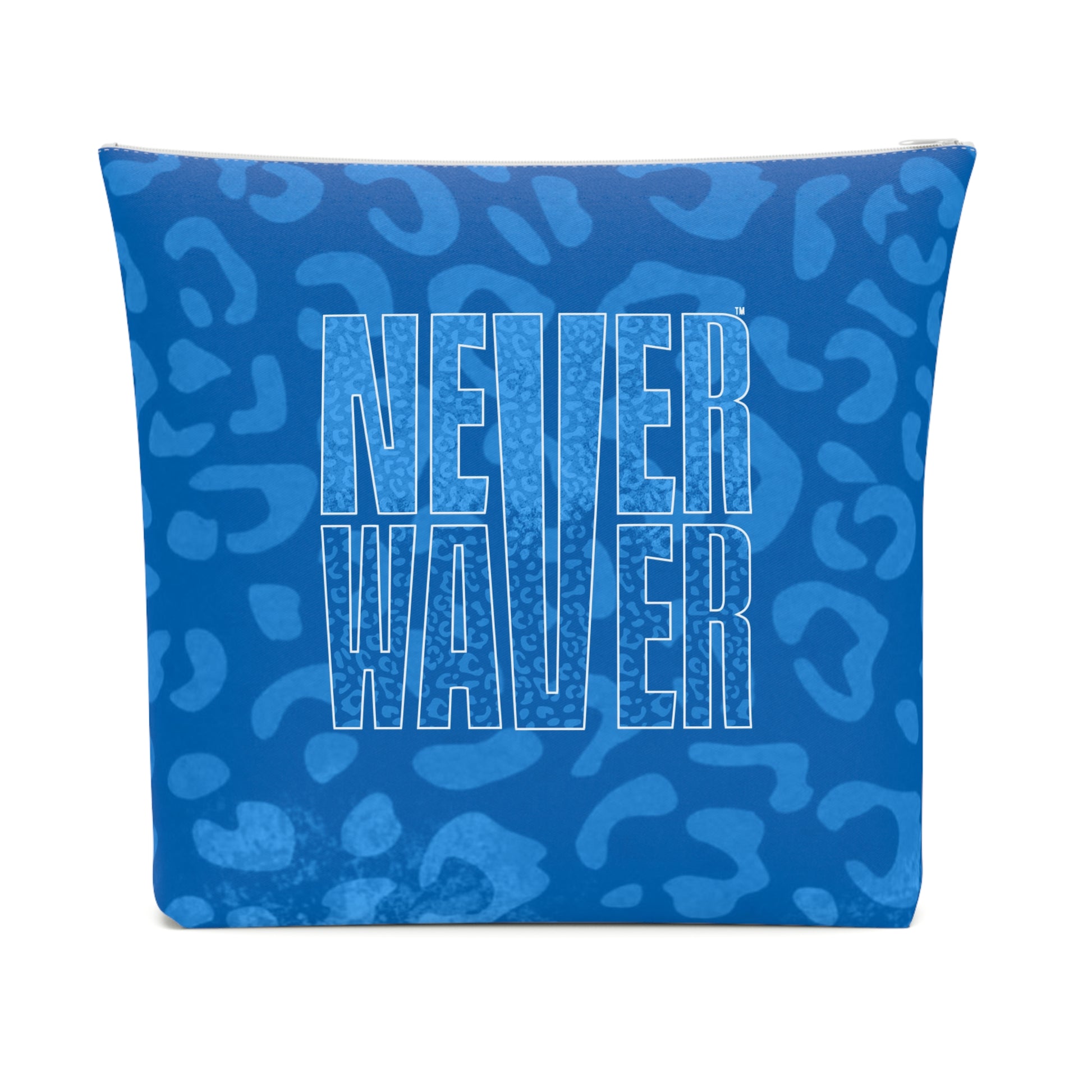 Never Waver Blue Leopard Cotton Cosmetic Bag - Never Waver
