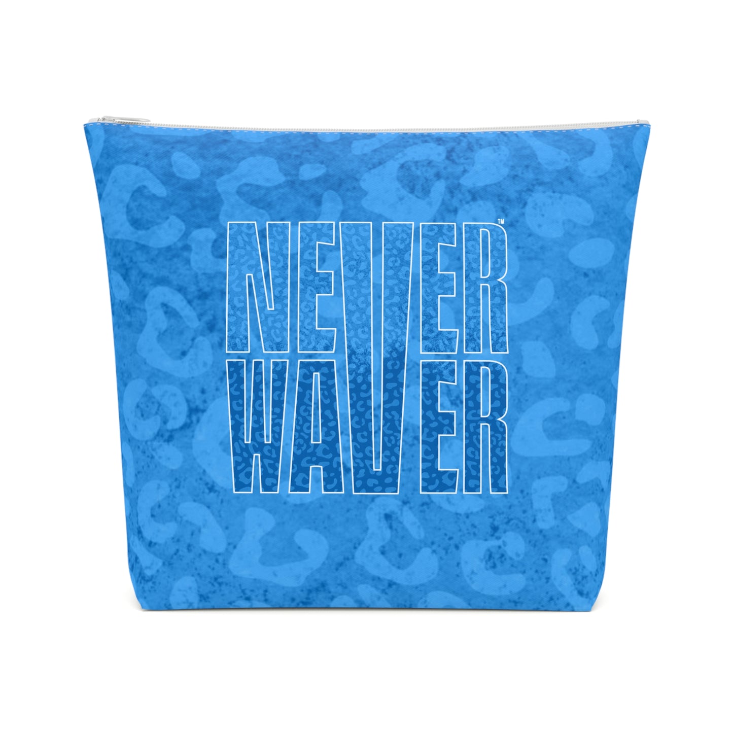 Never Waver Blue Leopard Cotton Cosmetic Bag - Never Waver