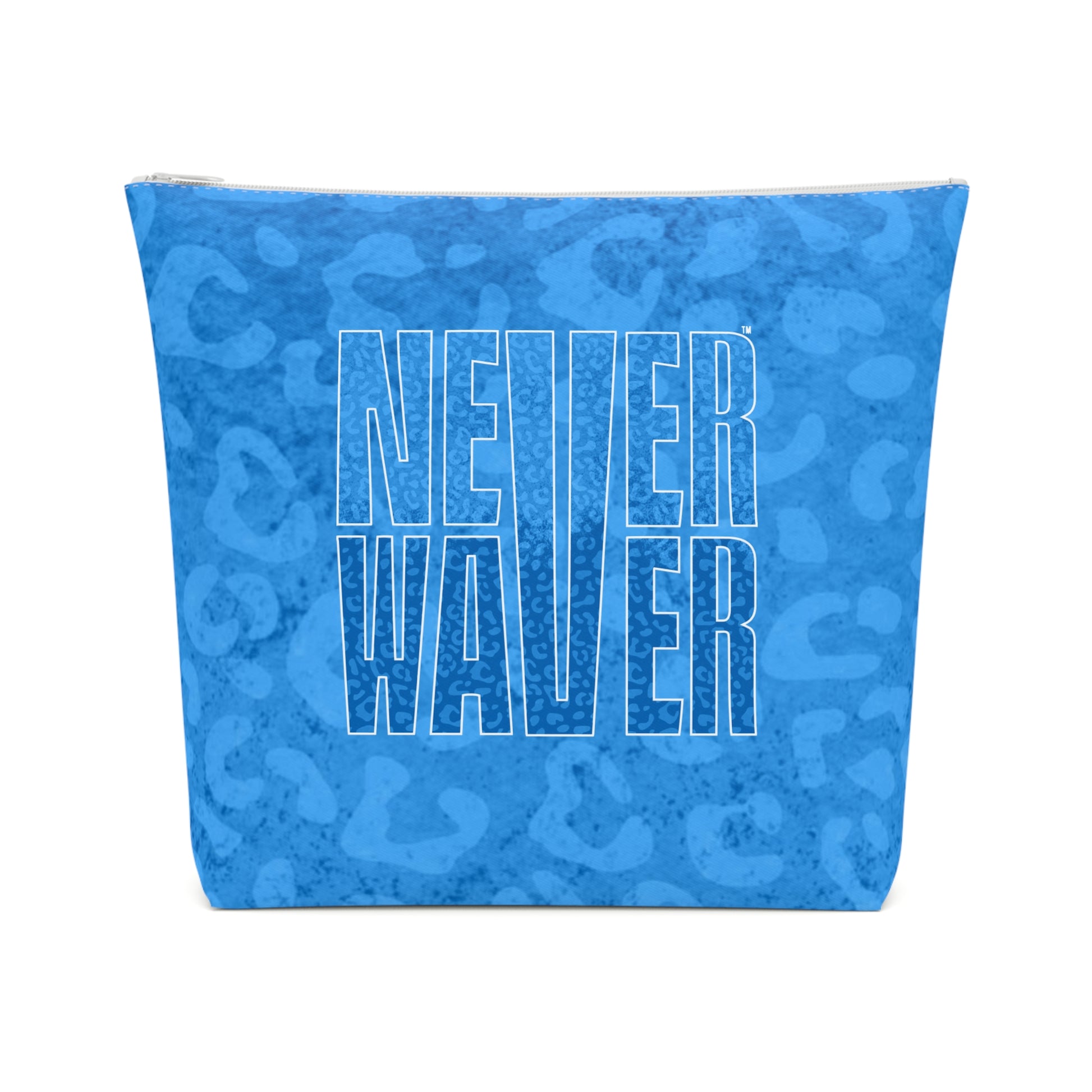 Never Waver Blue Leopard Cotton Cosmetic Bag - Never Waver