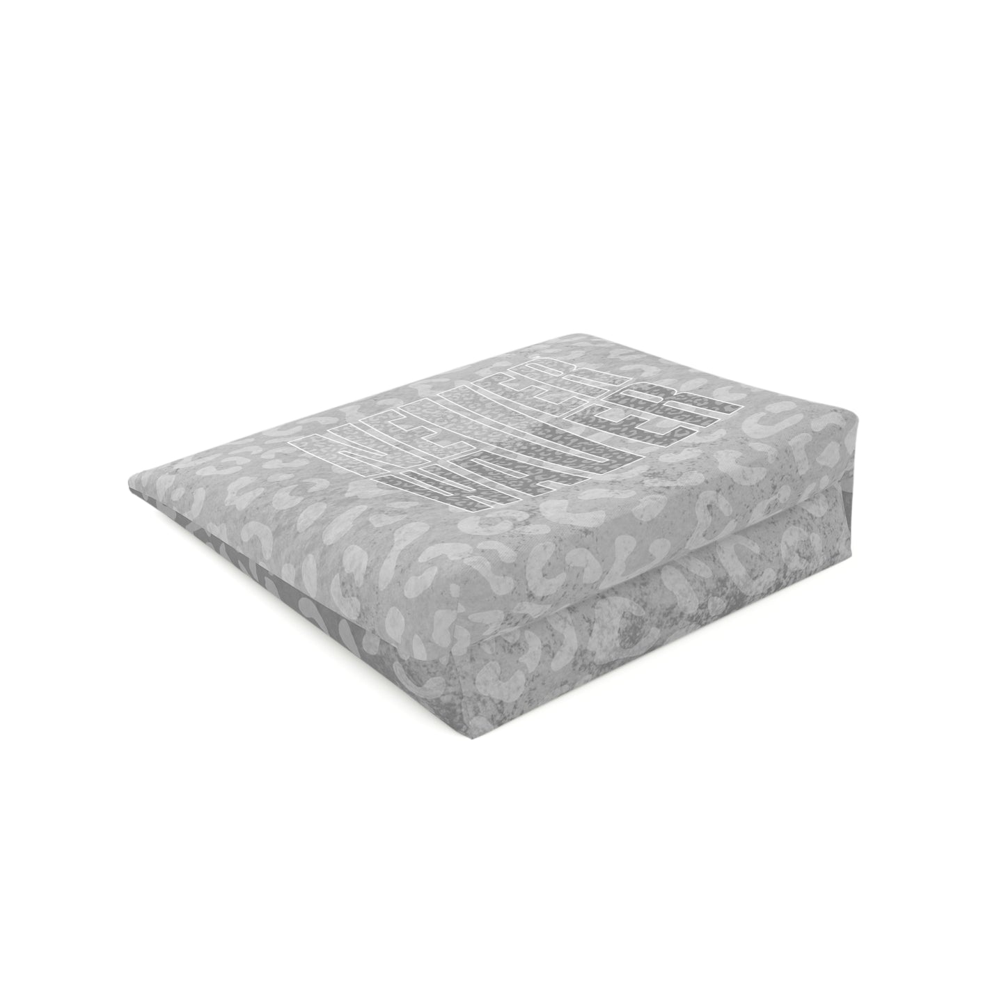 Never Waver  Gray Leopard Cotton Cosmetic Bag - Never Waver