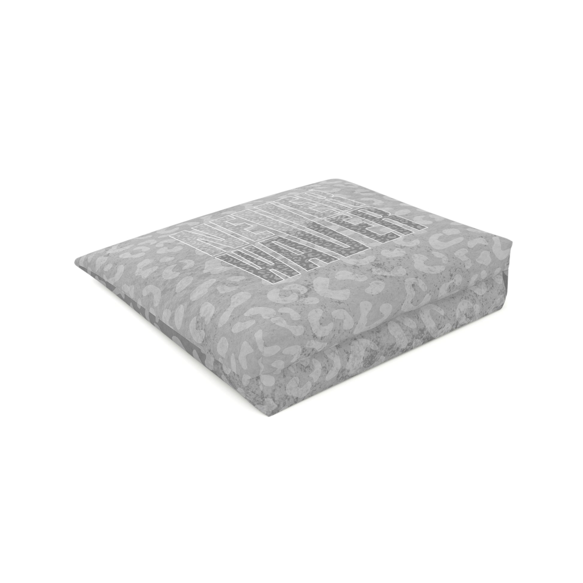 Never Waver  Gray Leopard Cotton Cosmetic Bag - Never Waver