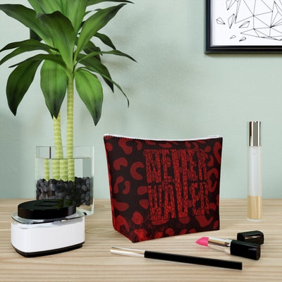 Never Waver Red Leopard Cotton Cosmetic Bag - Never Waver