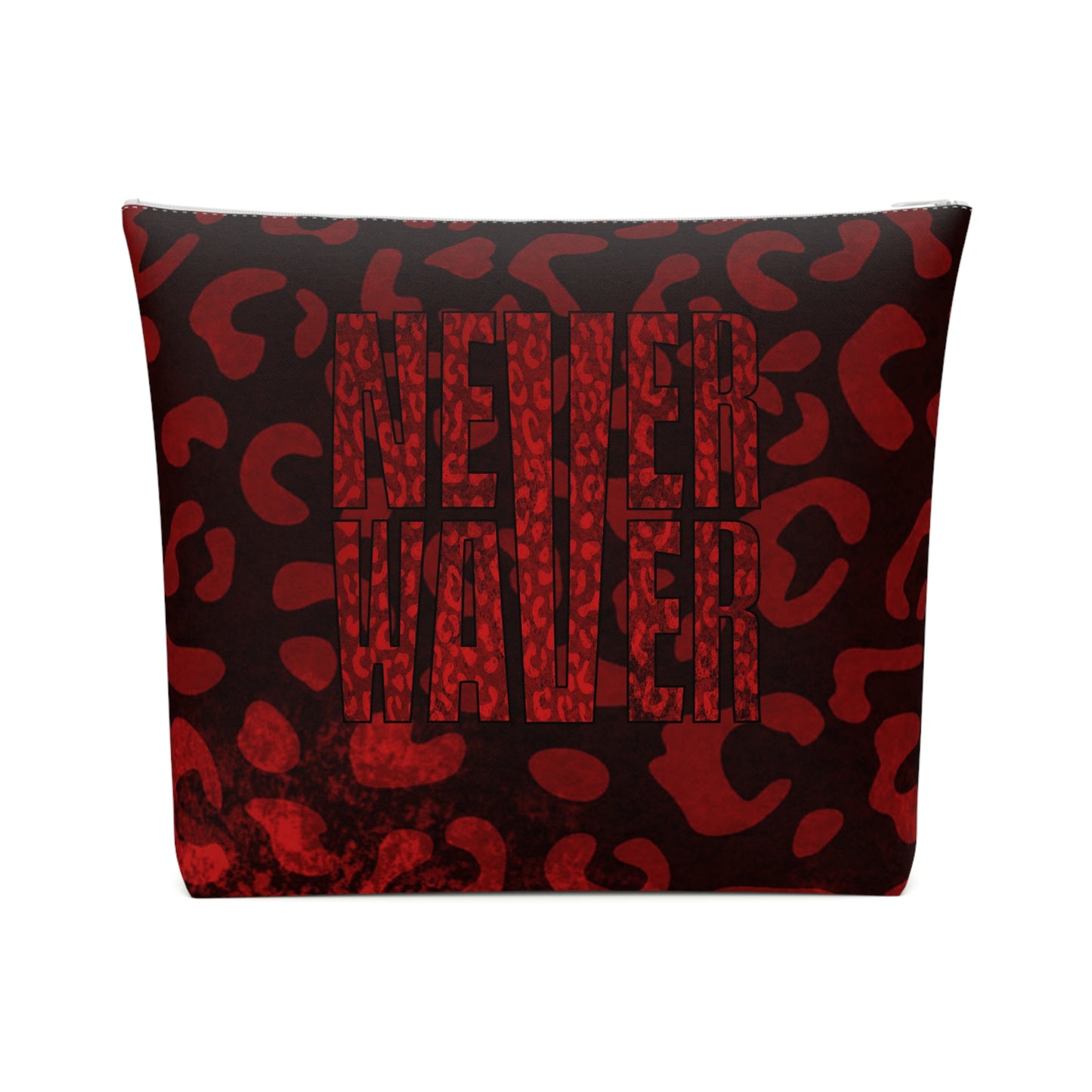 Never Waver Red Leopard Cotton Cosmetic Bag - Never Waver
