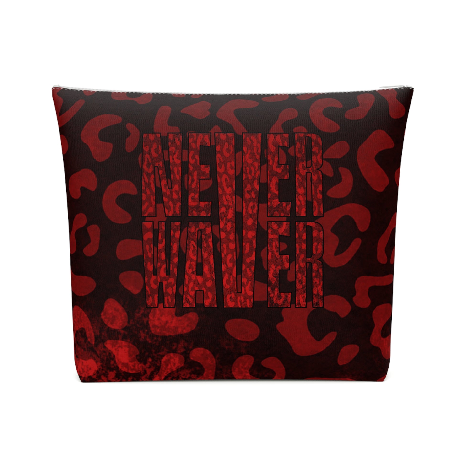 Never Waver Red Leopard Cotton Cosmetic Bag - Never Waver