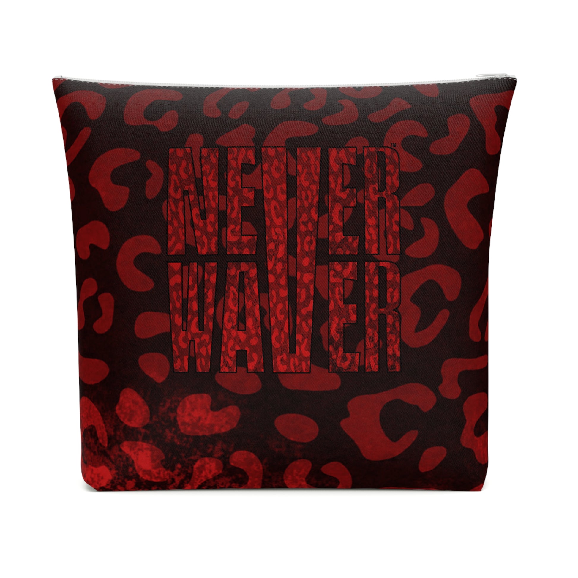 Never Waver Red Leopard Cotton Cosmetic Bag - Never Waver