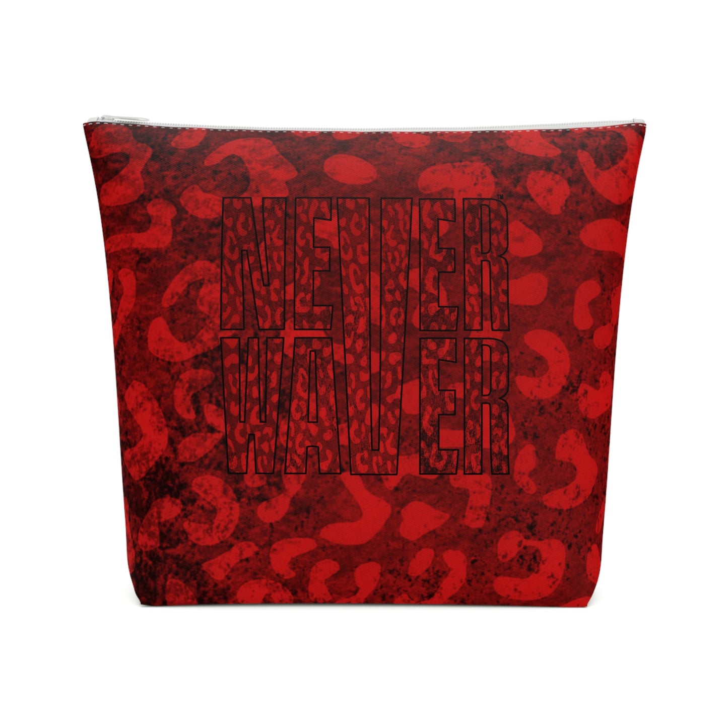Never Waver Red Leopard Cotton Cosmetic Bag - Never Waver