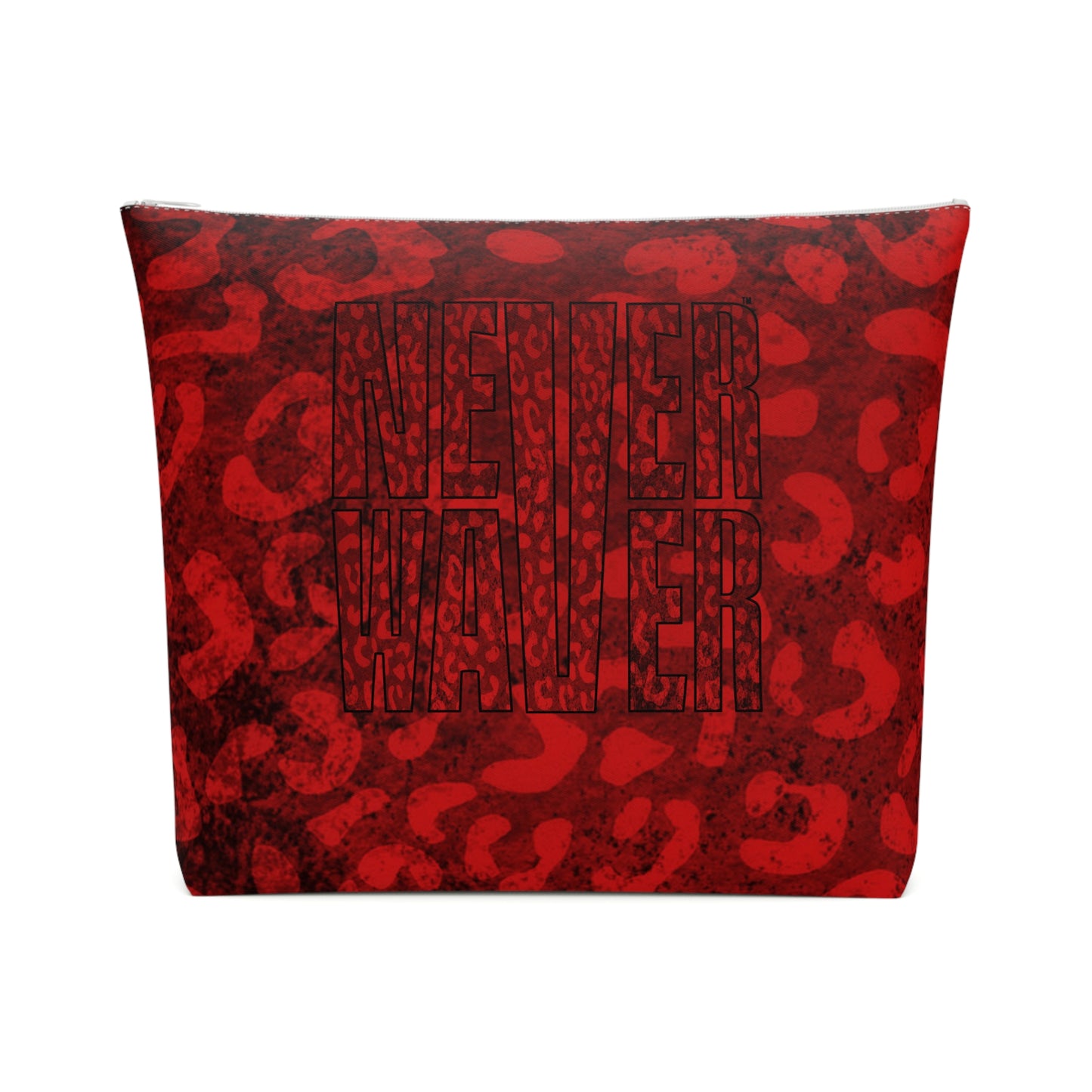 Never Waver Red Leopard Cotton Cosmetic Bag - Never Waver