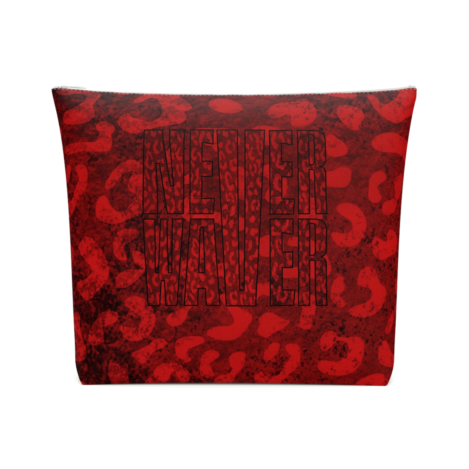 Never Waver Red Leopard Cotton Cosmetic Bag - Never Waver
