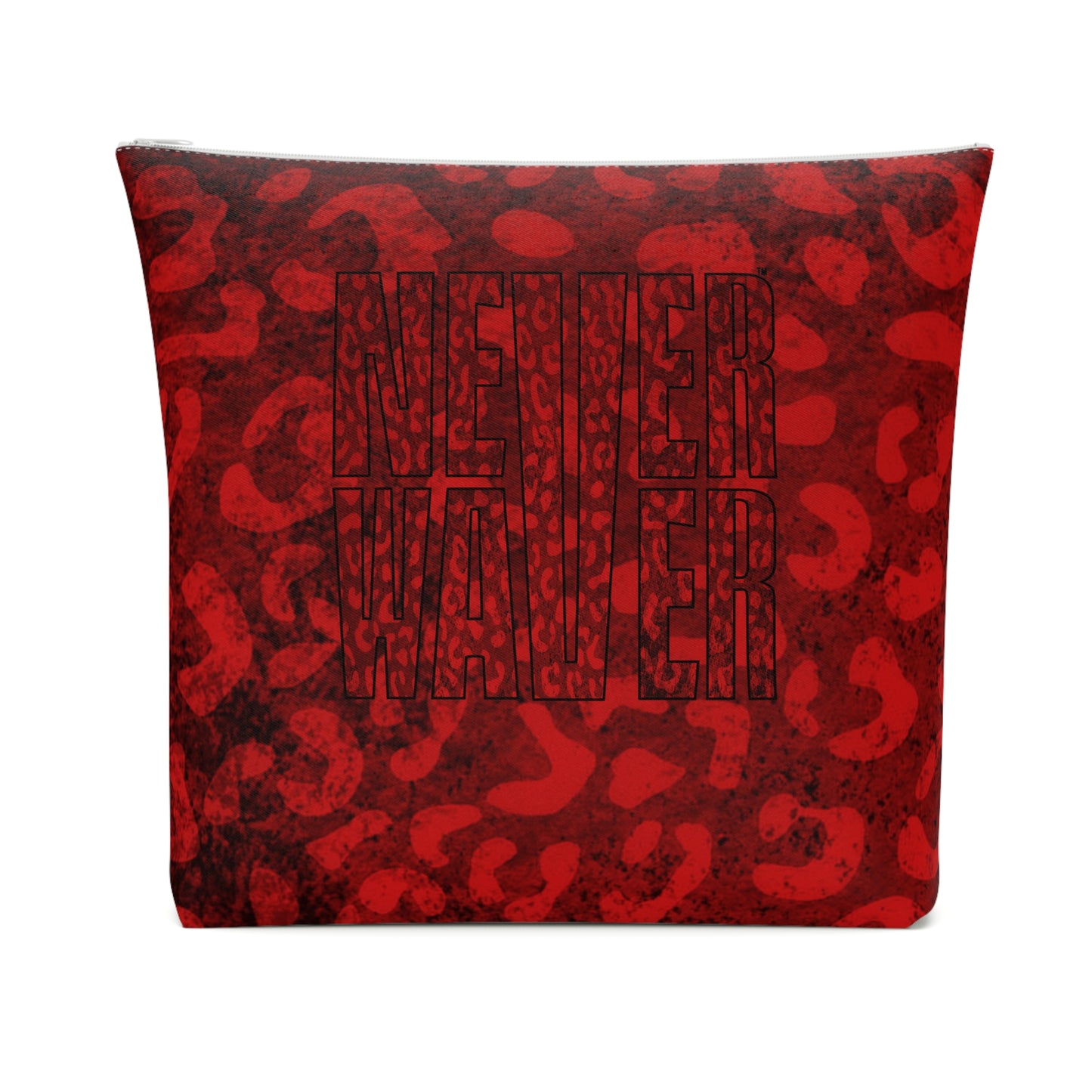 Never Waver Red Leopard Cotton Cosmetic Bag - Never Waver