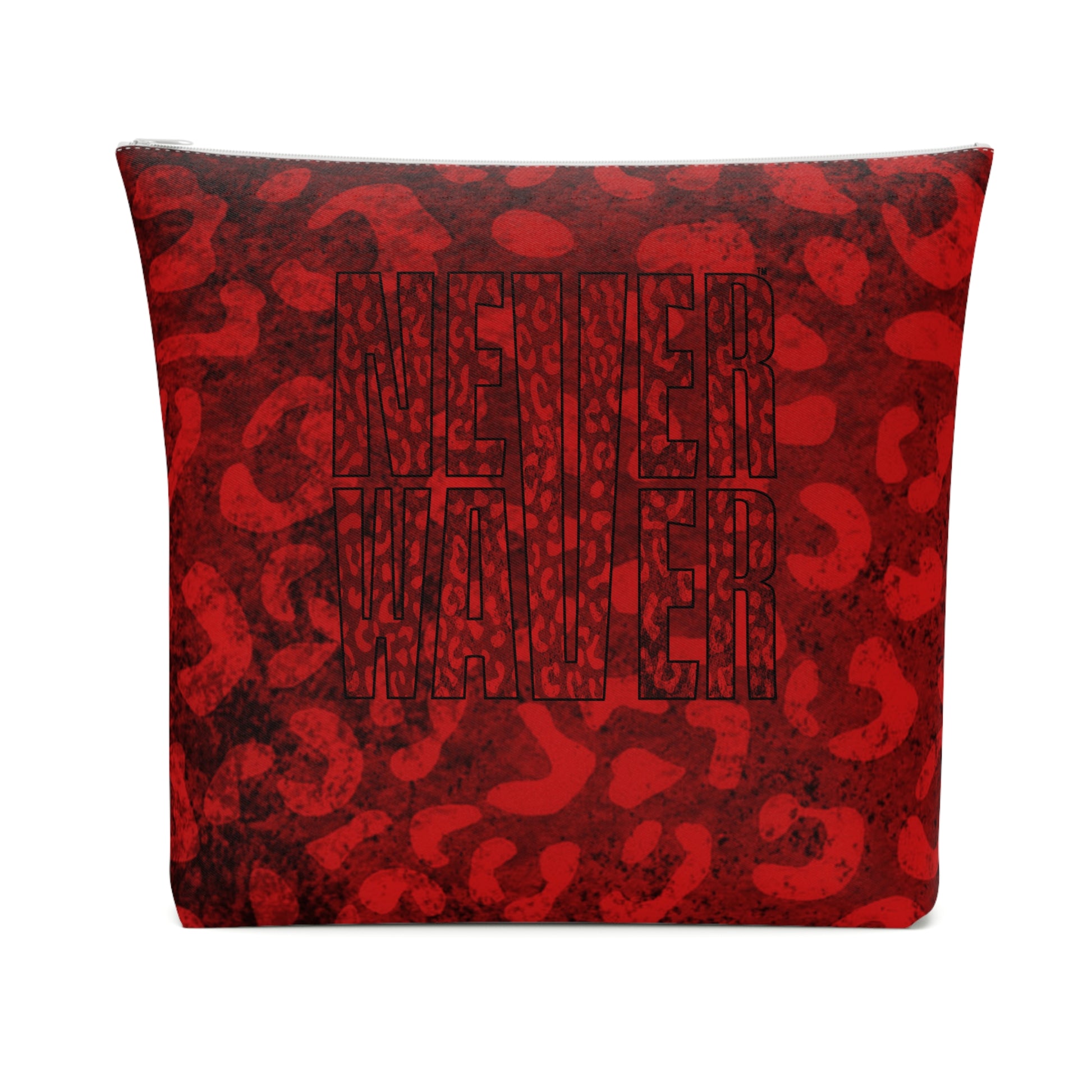 Never Waver Red Leopard Cotton Cosmetic Bag - Never Waver