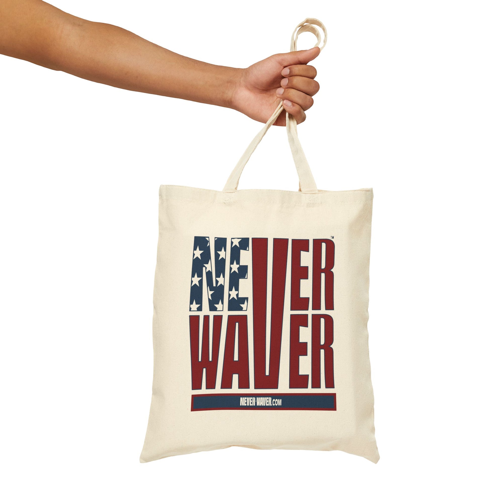 Never Waver Cotton Canvas Tote Bag - Never Waver