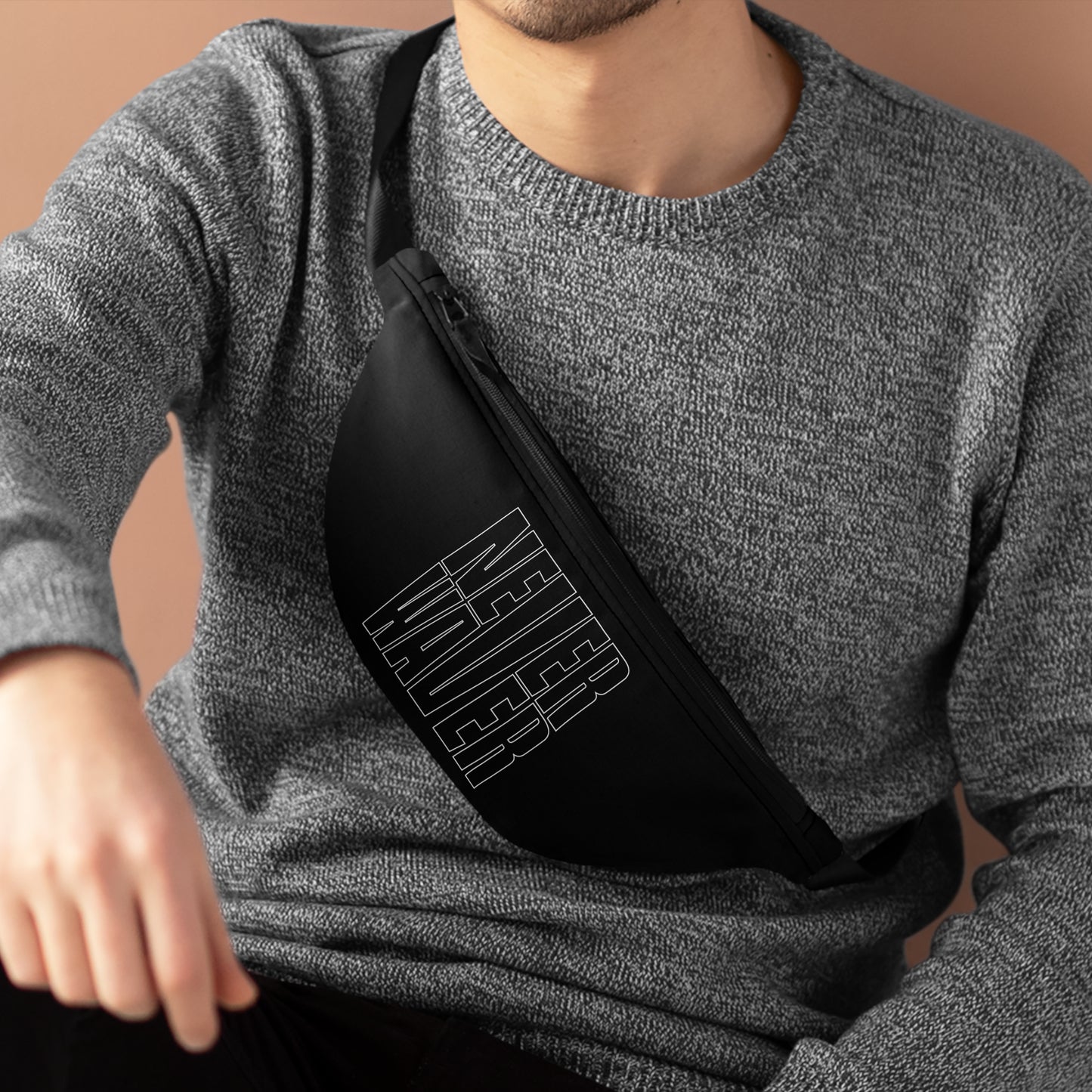 Never Waver Black Fanny Pack - Never Waver