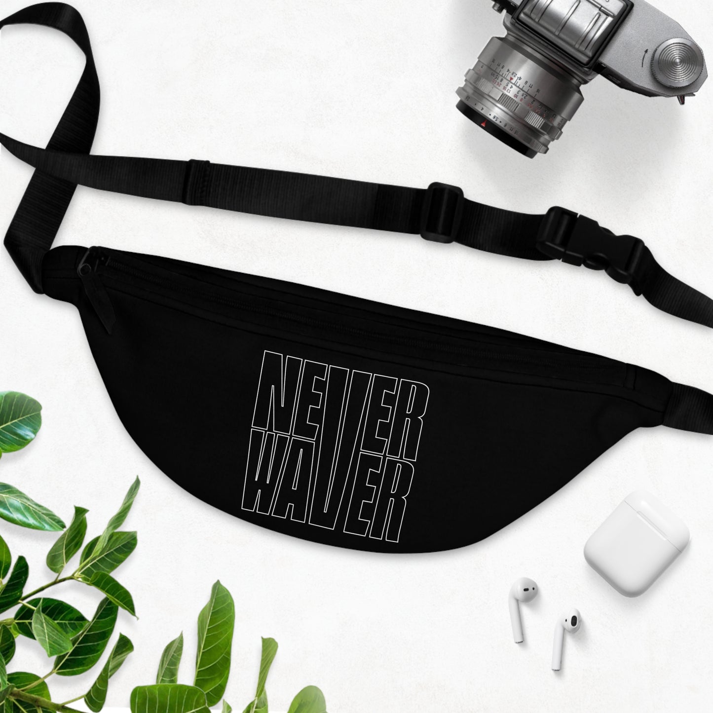 Never Waver Black Fanny Pack - Never Waver
